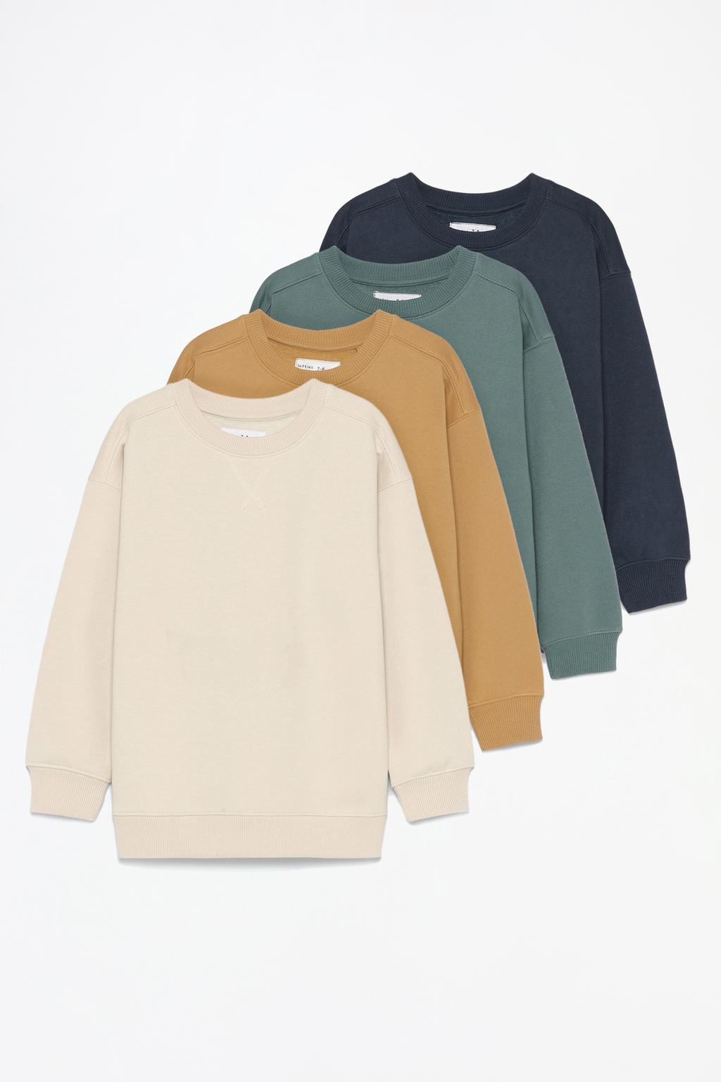 Pack of 4 basic plain sweatshirts