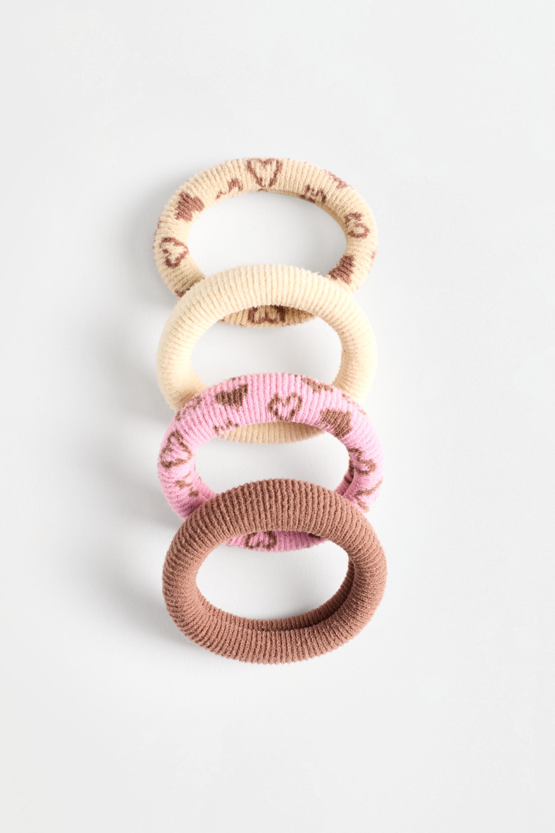 Hello Kitty ©SANRIO hair clips and ties (6-piece set) — BROWN
