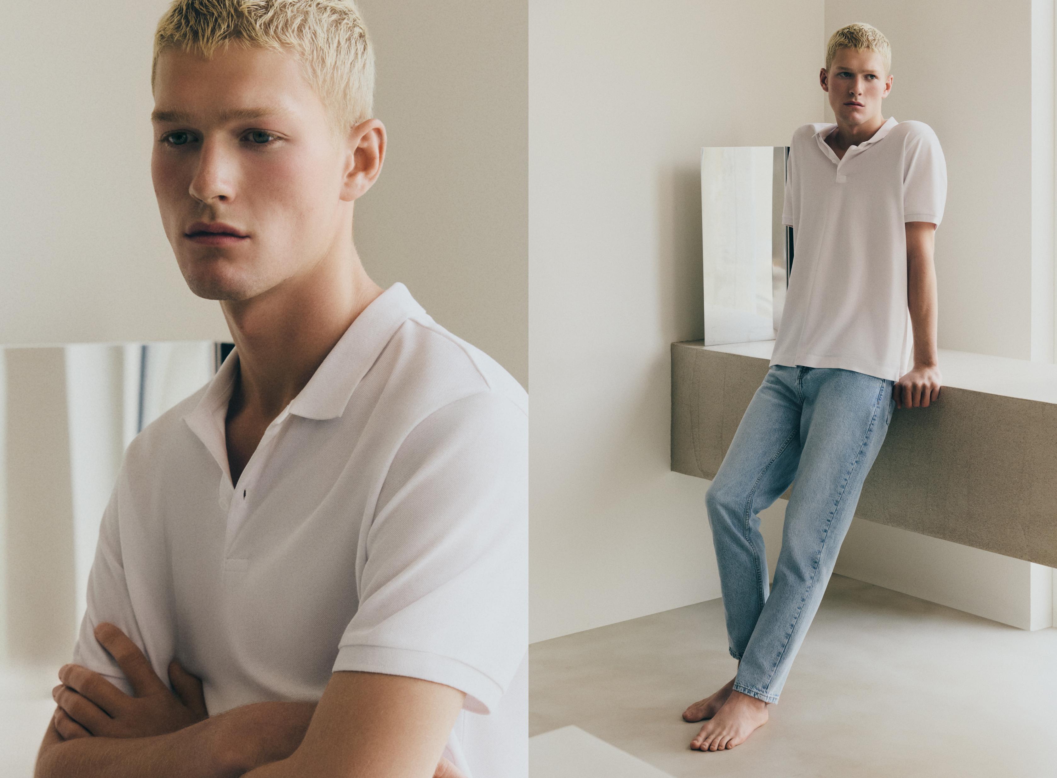 Basic polo shirt — WHITE
