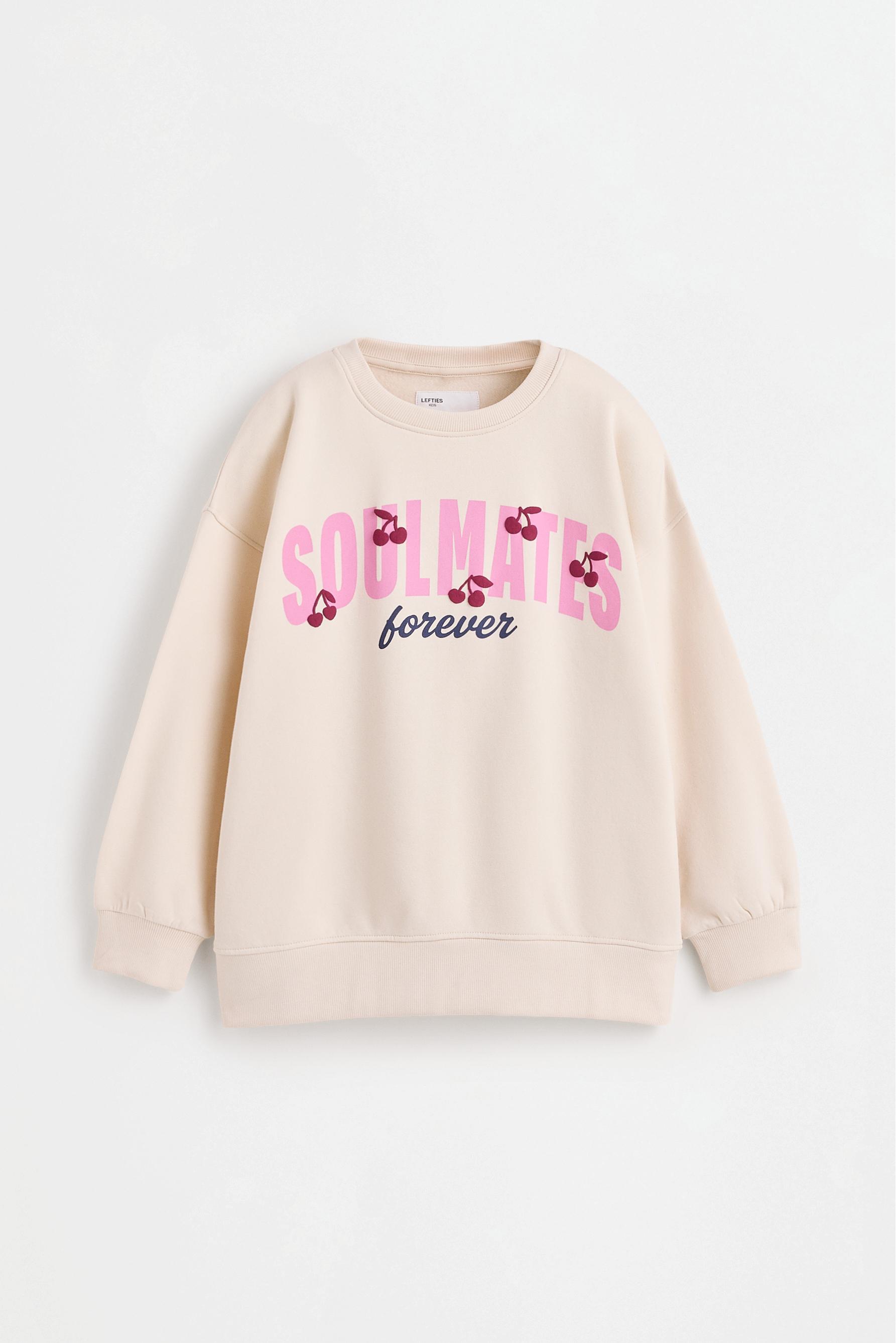 Sweatshirt and bell bottom leggings set — ECRU