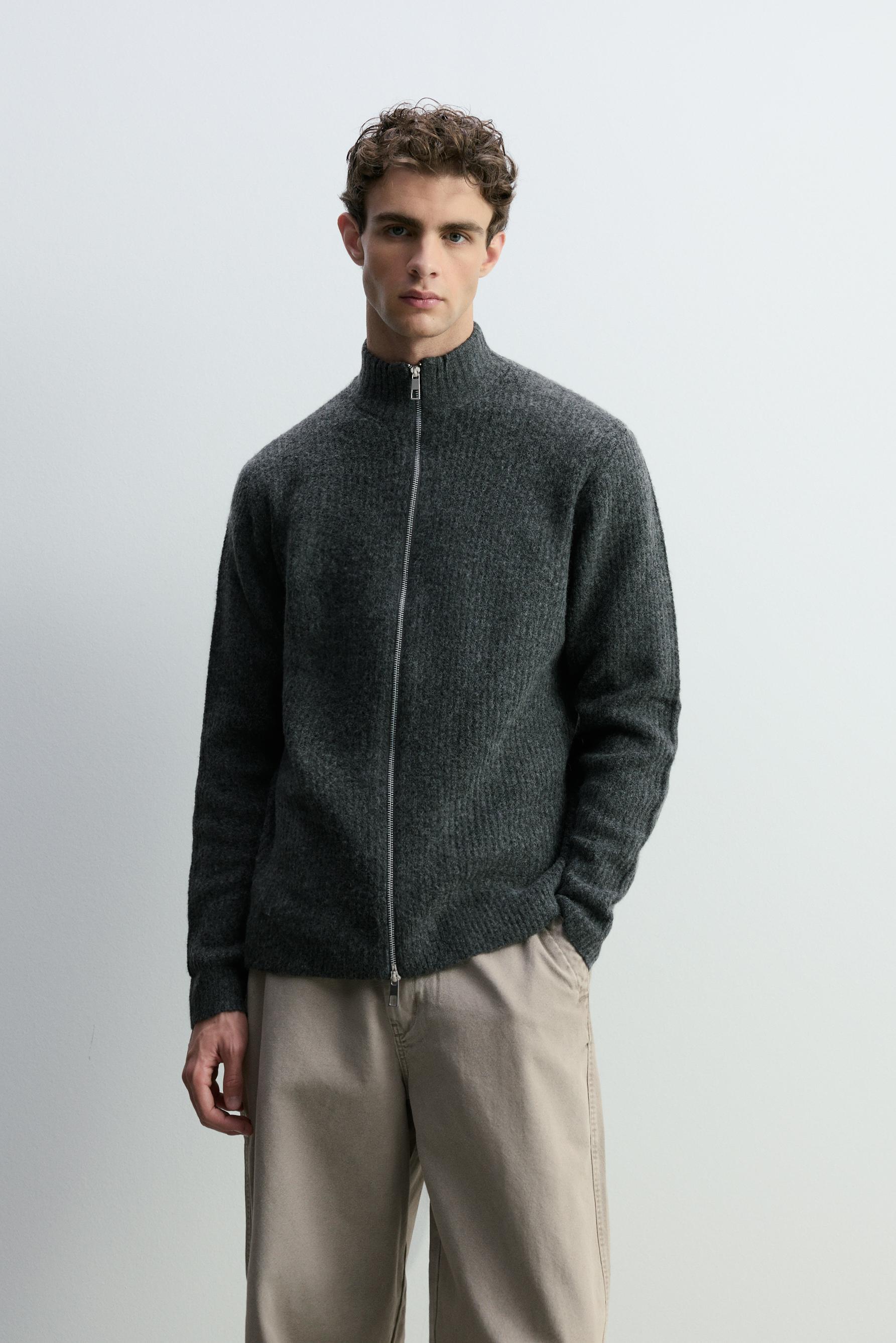 Jersey cremallera cuello alto