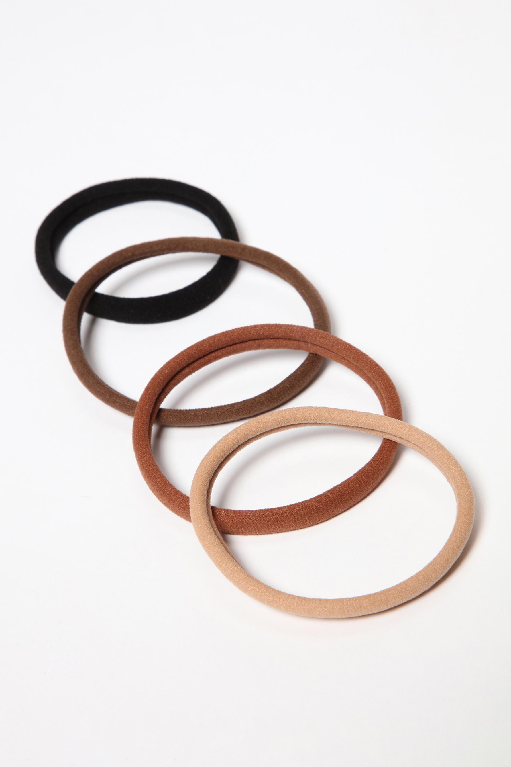 Pack of 20 basic hair ties — BROWN