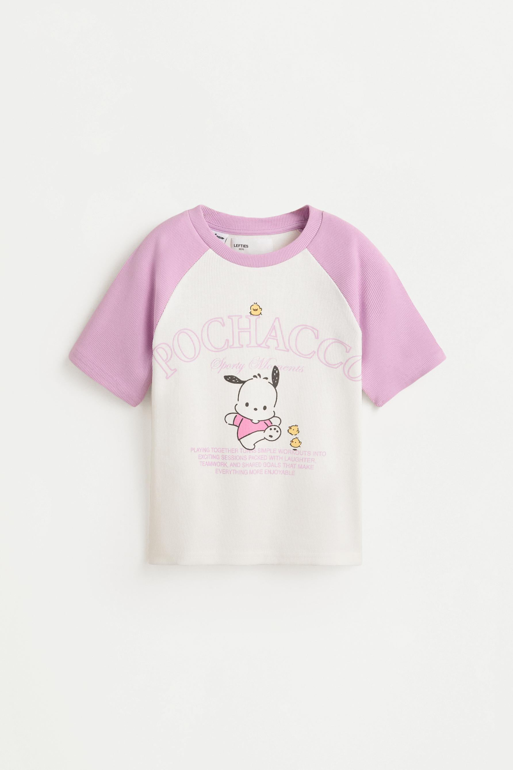 Pochacco ©SANRIO Ribbed T-shirt — OFF WHITE
