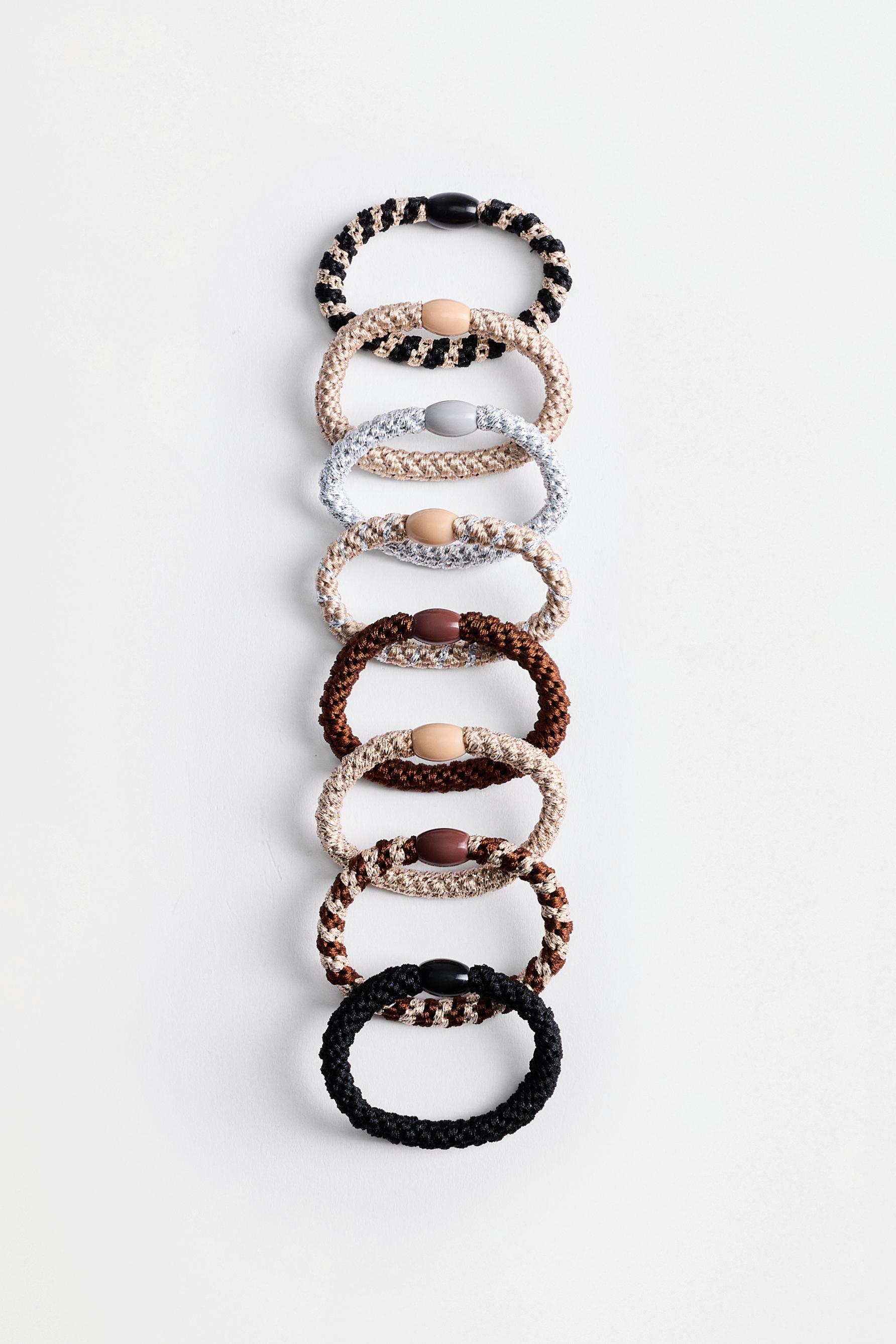 Hair ties (8-pack) — BROWN (alternate view)
