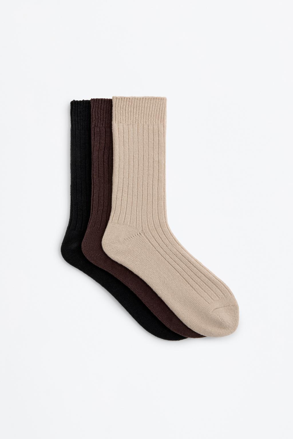 3-pack of long ribbed socks