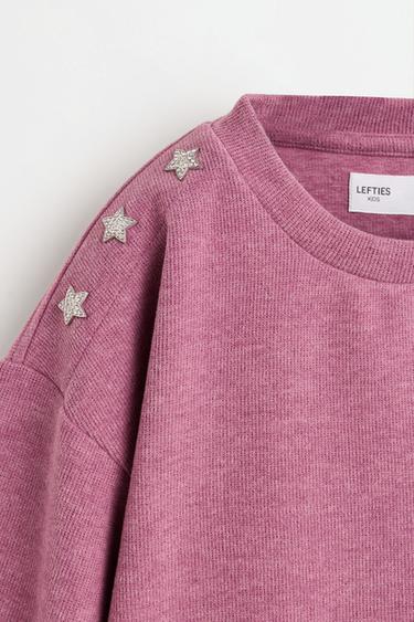 Bias cut star sweatshirt — PINK 4