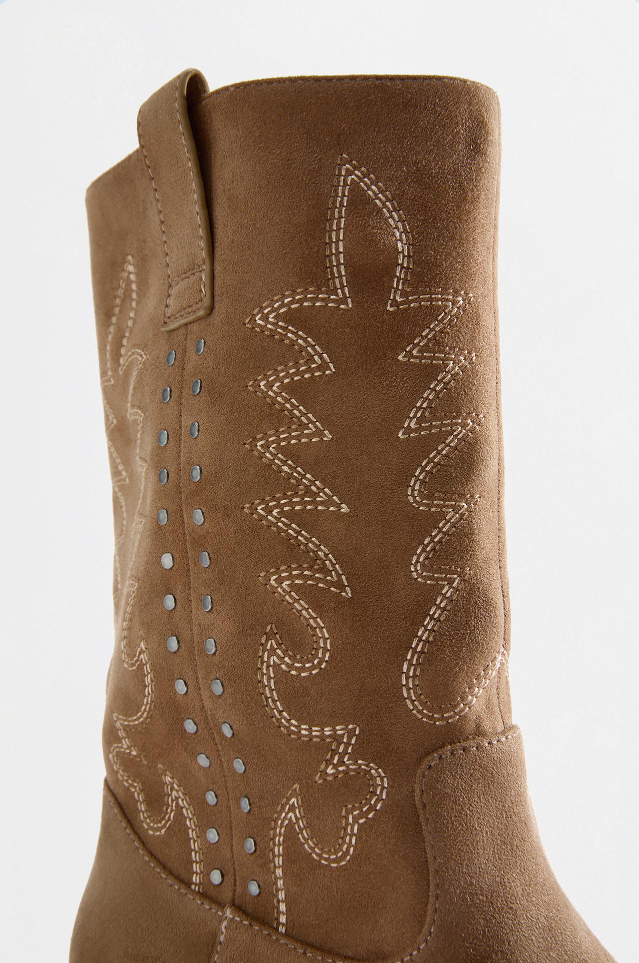 Side stud boots — LEATHER