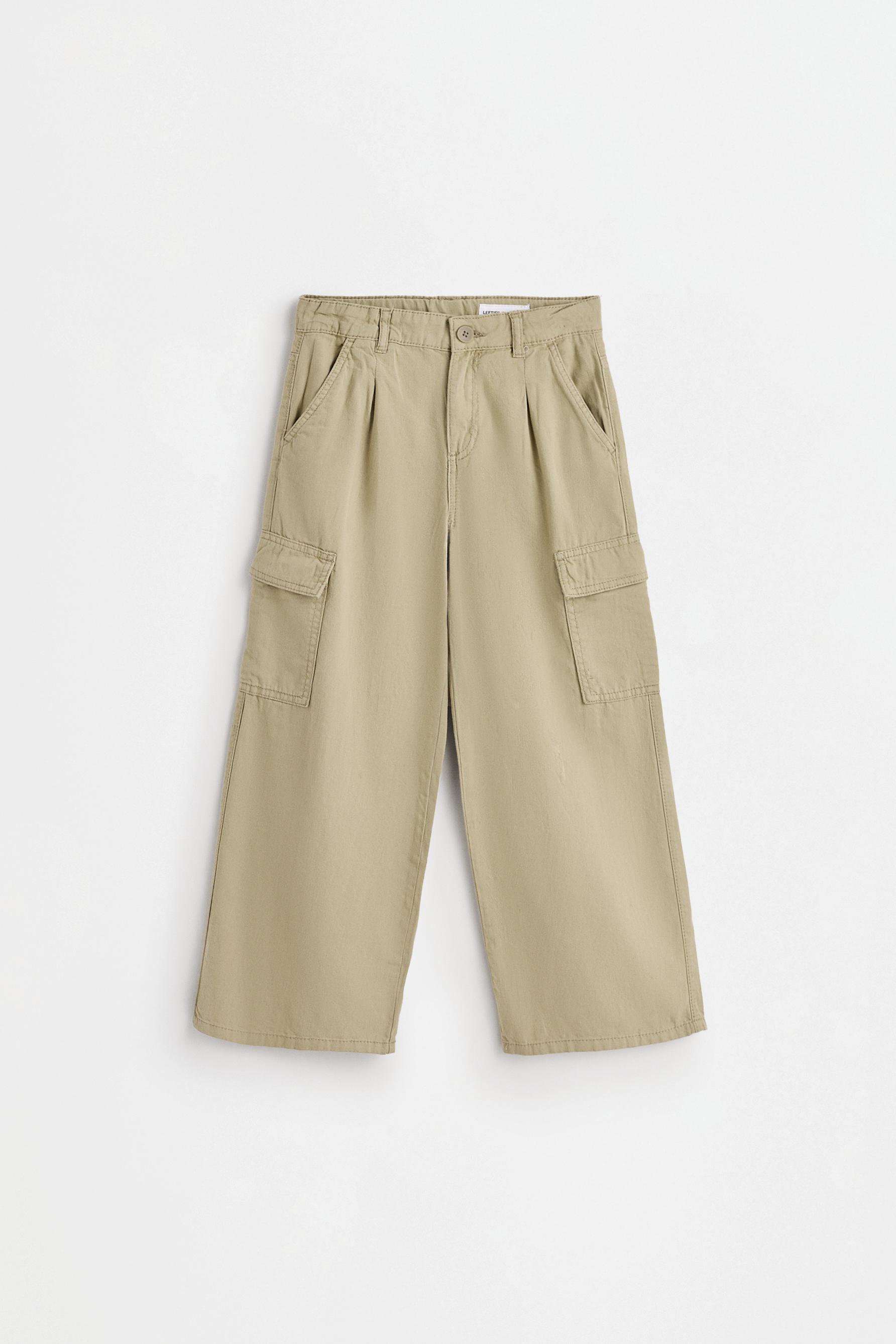 Twill cargo trousers — PALE KHAKI