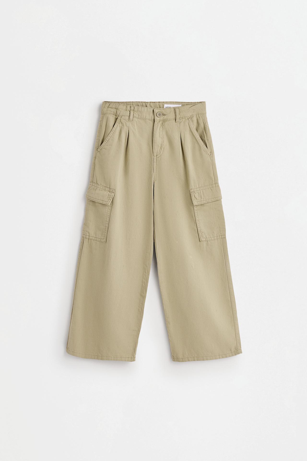 Twill cargo trousers — PALE KHAKI