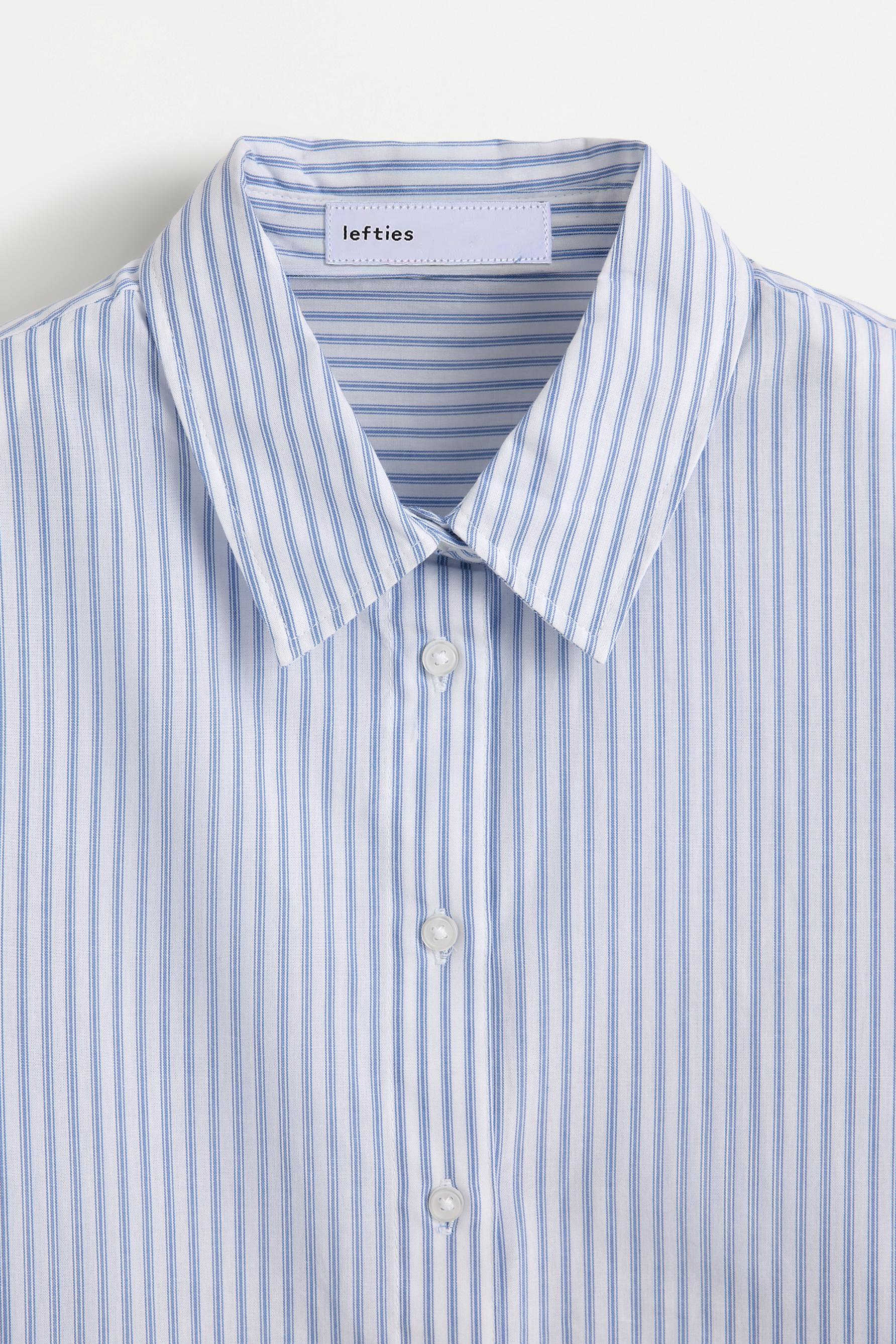 Basic poplin shirt — BLUE/WHITE