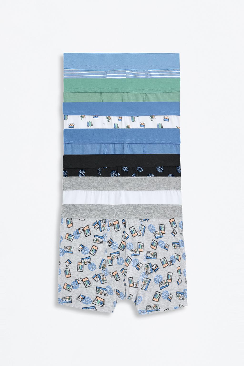 Pack 7 calzoncillos bóxers estampados
