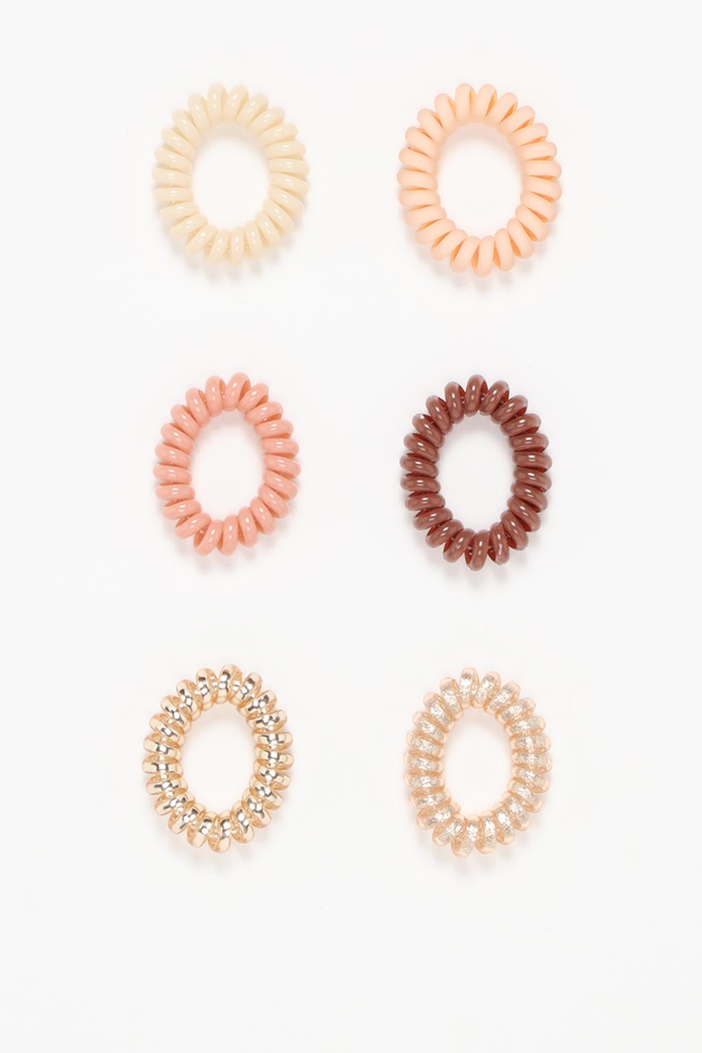 6-pack of spiral hair ties