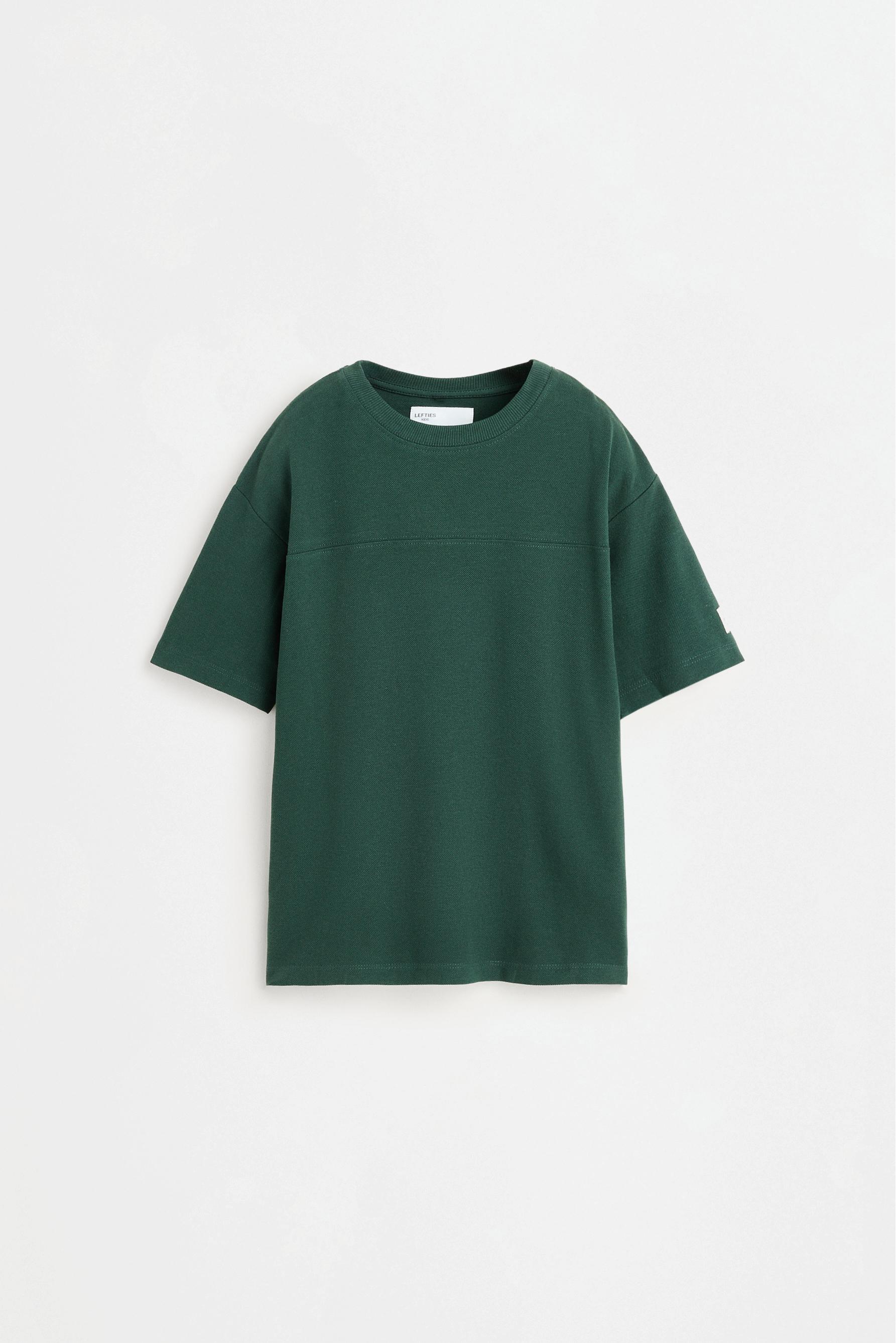 Piqué T-shirt and Bermuda shorts co-ord — DARK GREEN