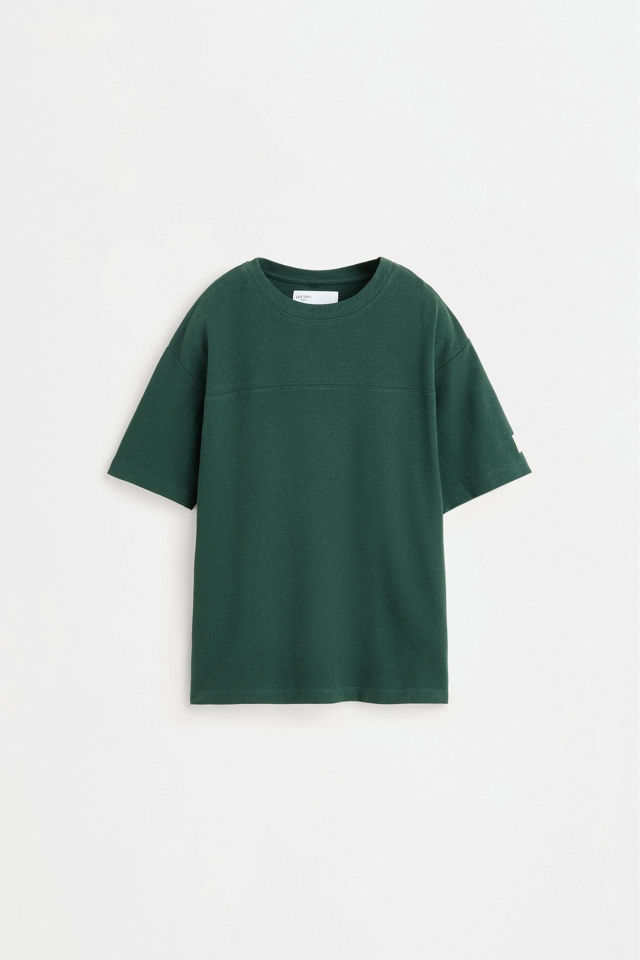 Piqué T-shirt and Bermuda shorts co-ord — DARK GREEN