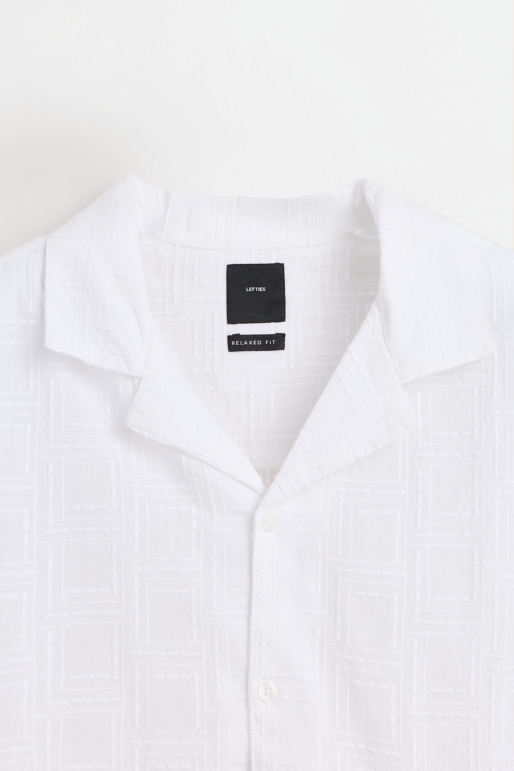 Rustic short sleeve shirt — WHITE
