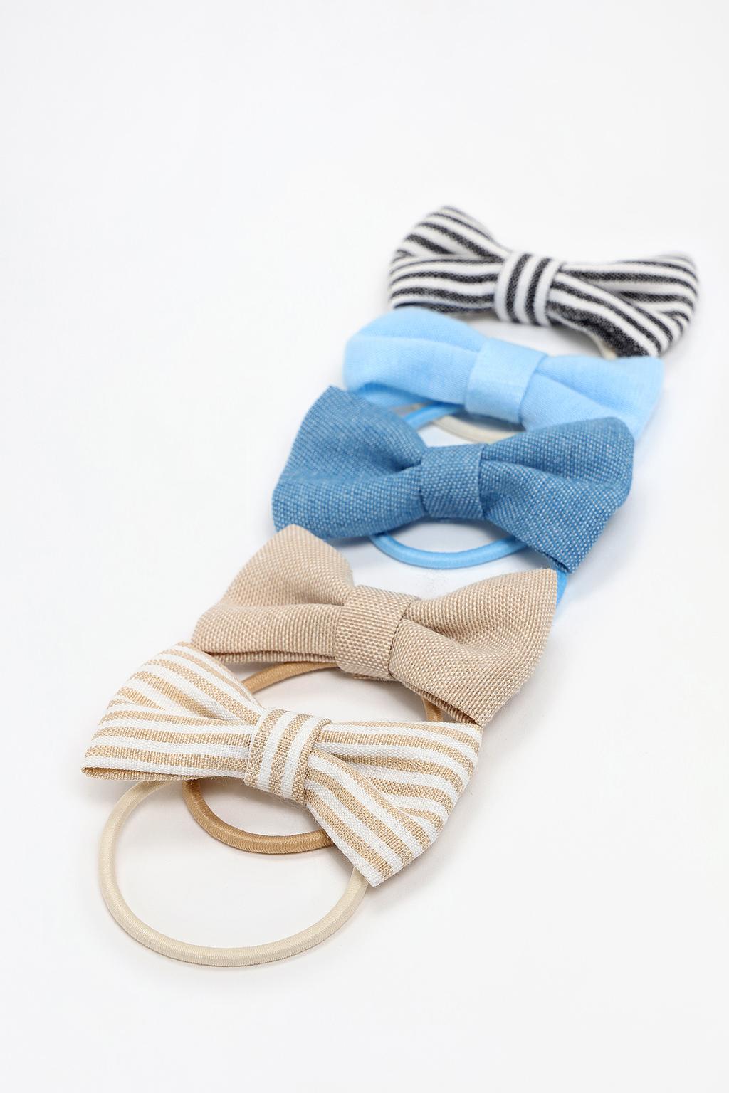 10-pack of small bow hair ties