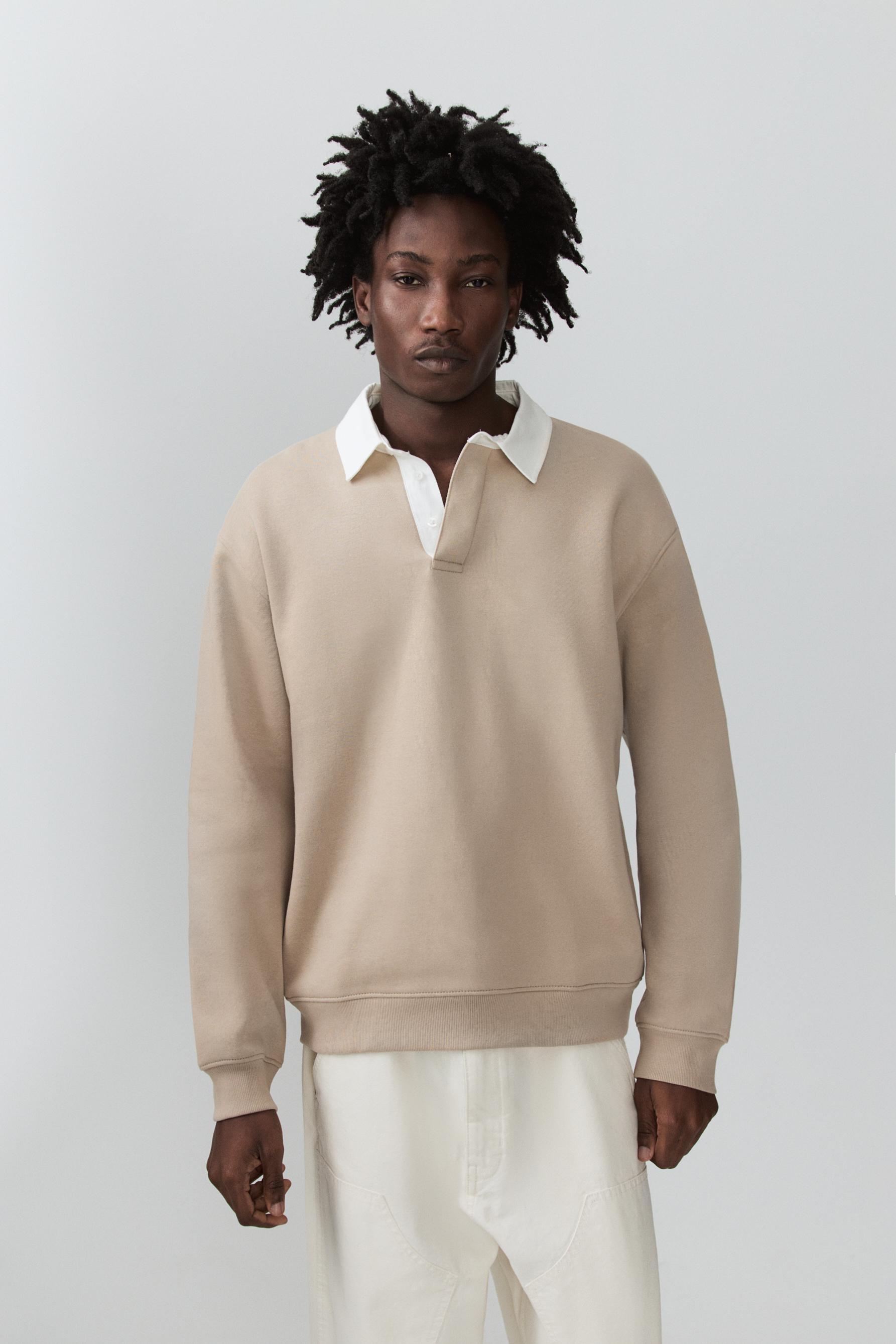 Sudadera cuello polo