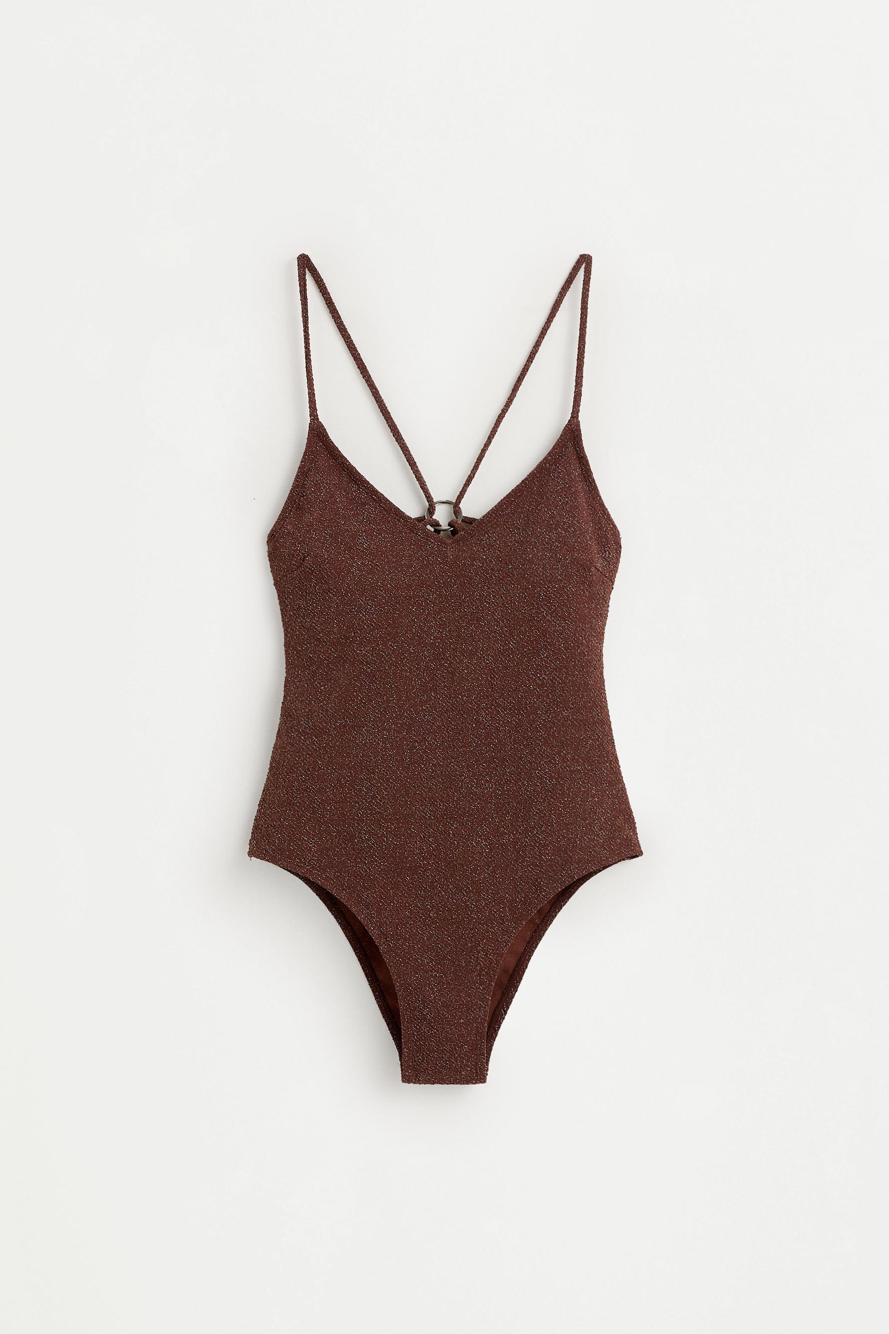 Shimmery swimsuit — BROWN