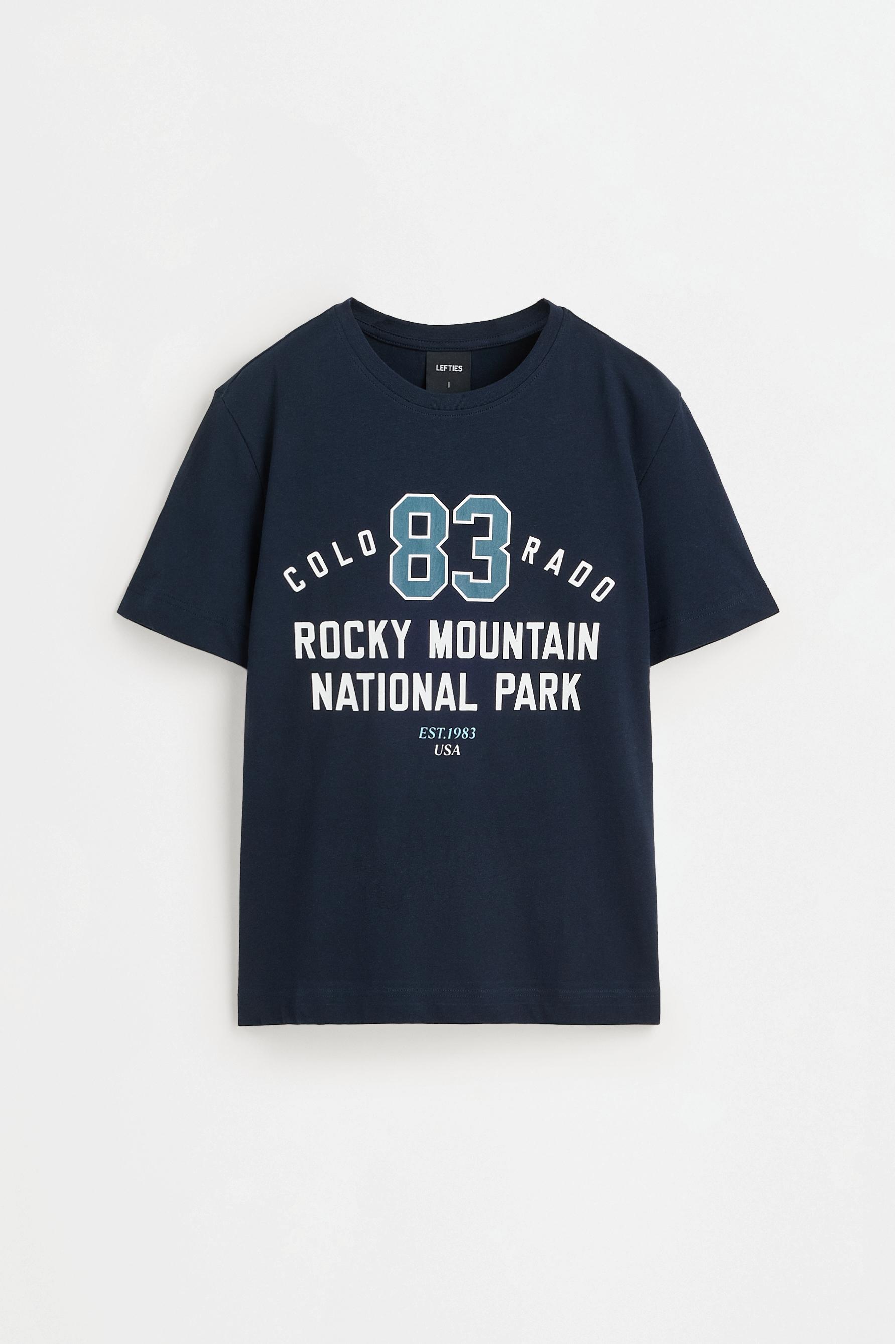 Printed T-shirt — DARK NAVY