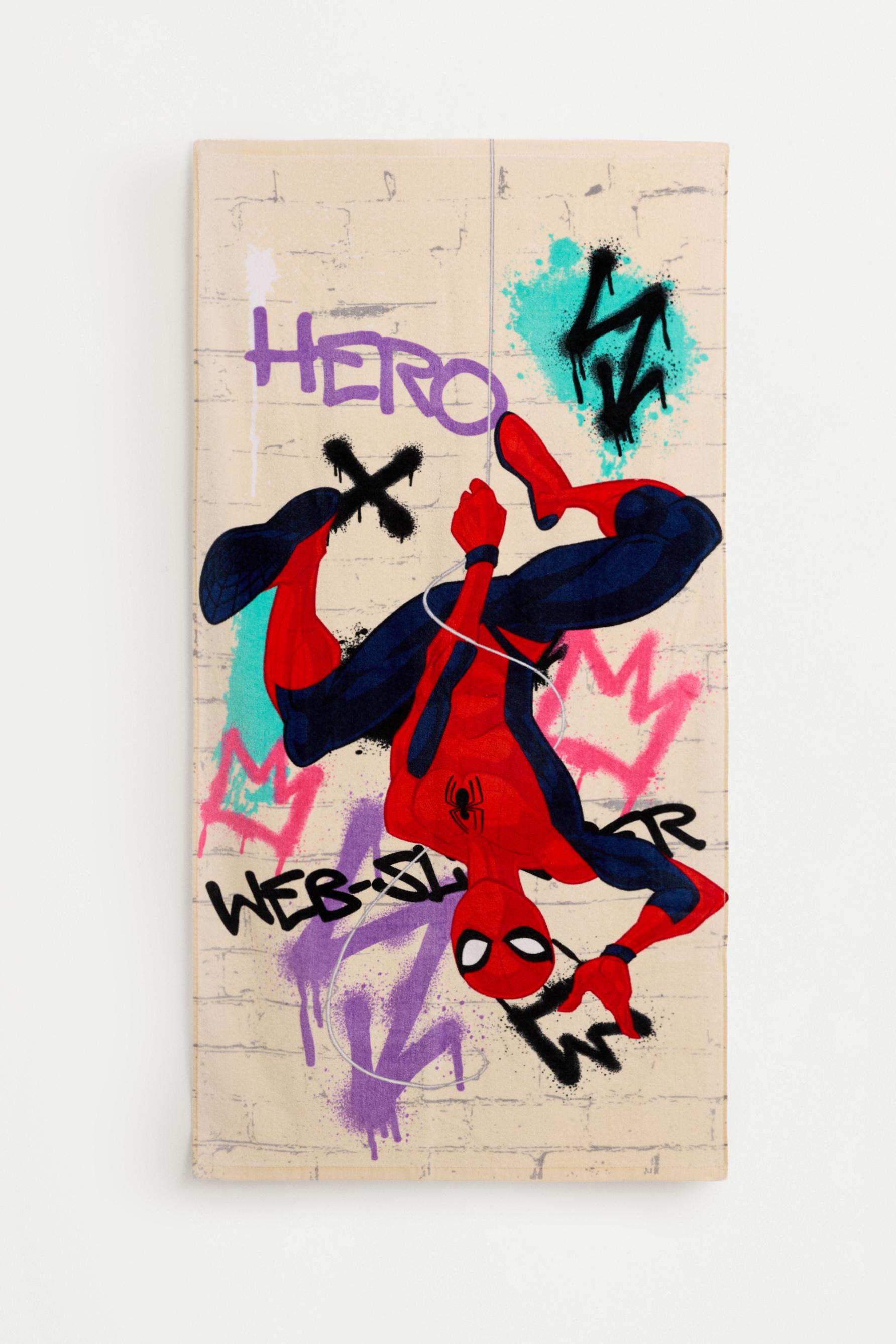 Spiderman ©Marvel graffiti towel — DARK BEIGE