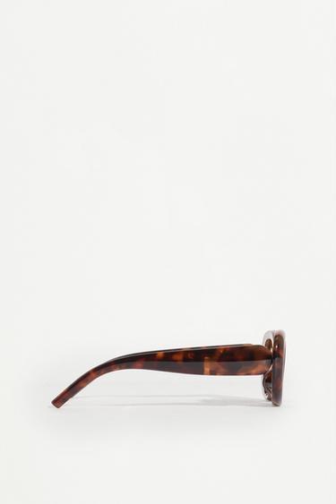 Oval tortoiseshell-effect glasses — TORTOISESHELL 3