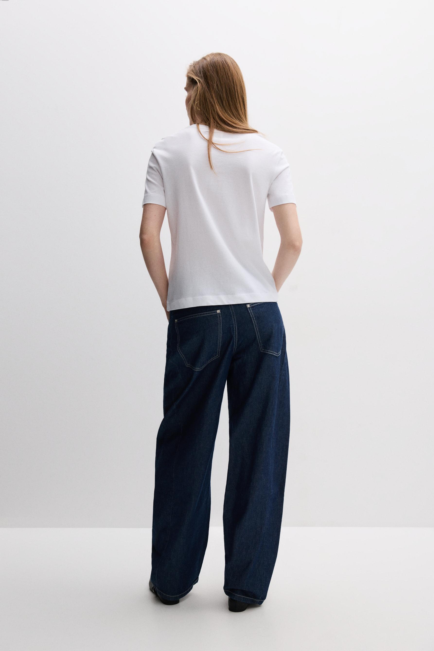 Basic round neck T-shirt — WHITE