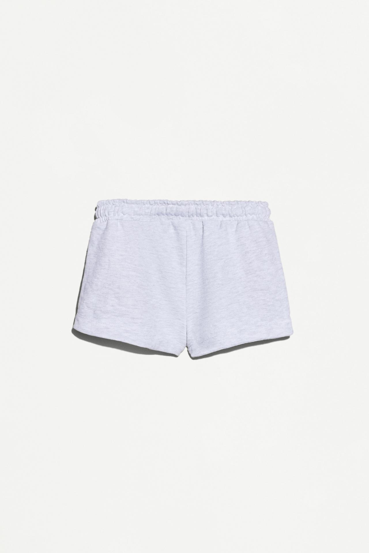 Plain plush shorts — PALE GREY