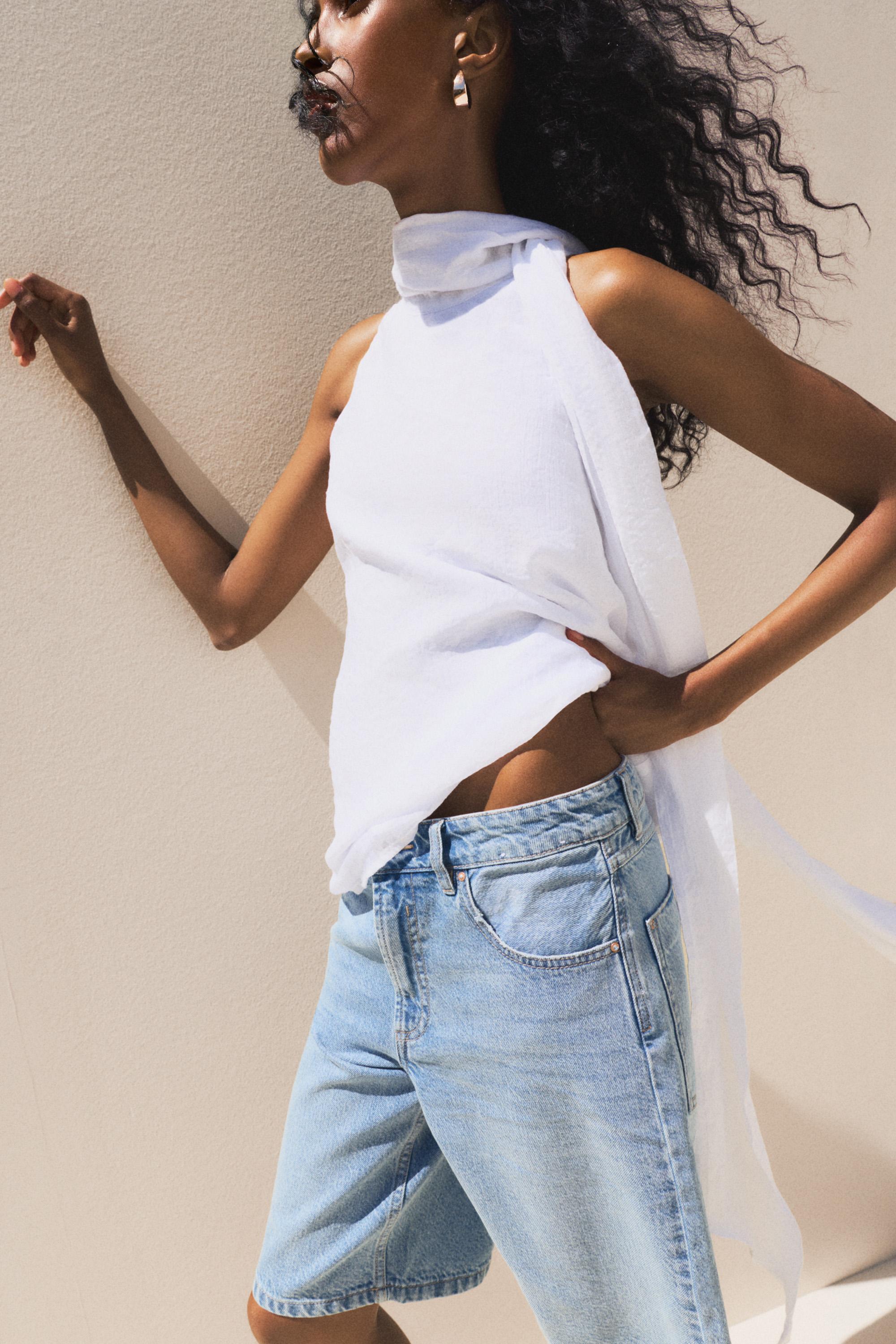 Denim Bermuda shorts — PALE INDIGO