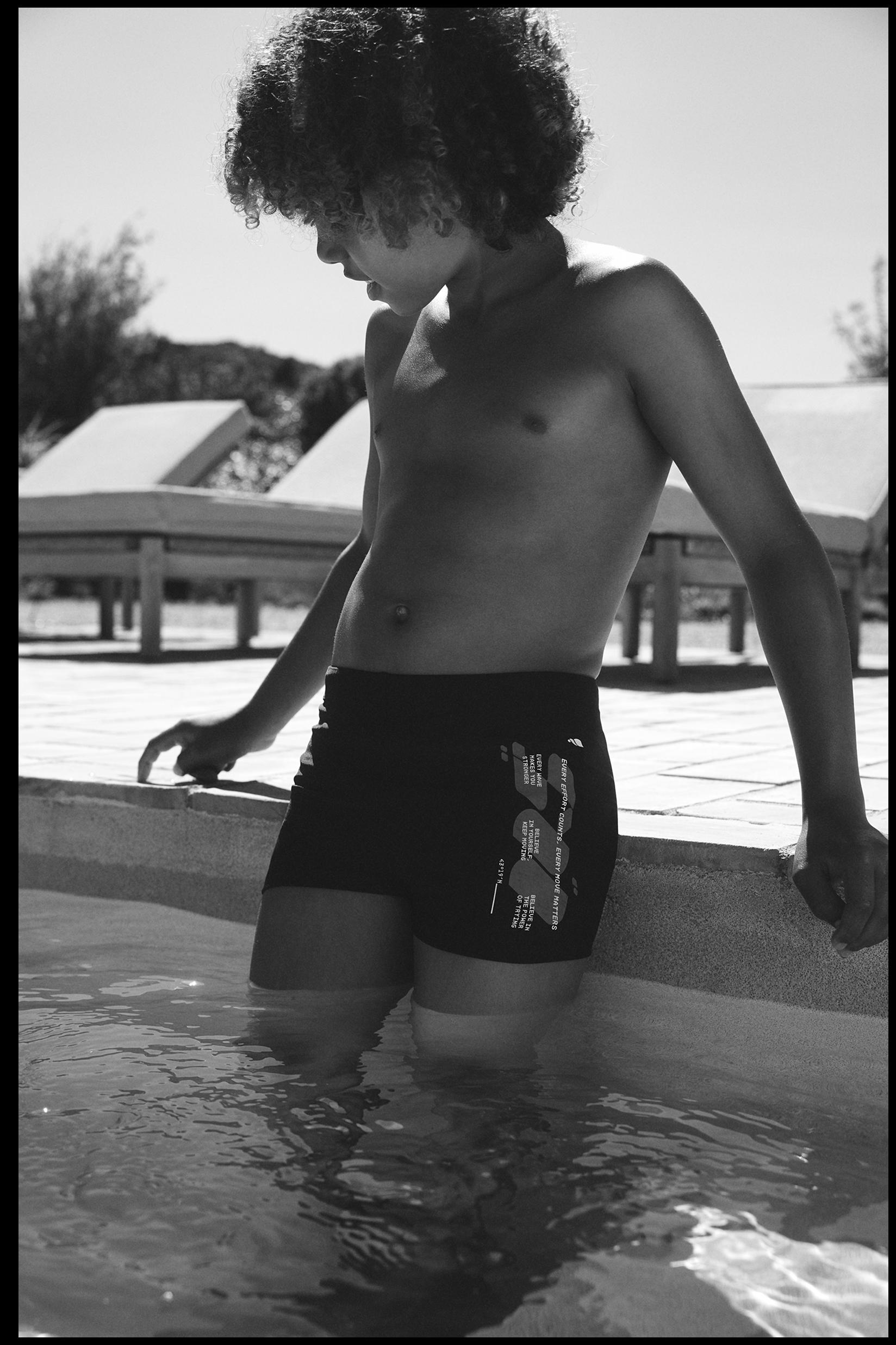 Boxer swimsuit — BLACK