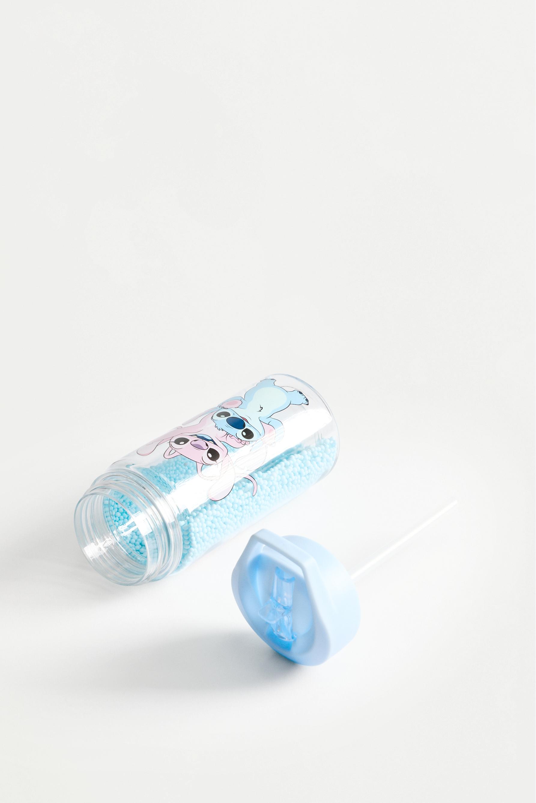 Stitch & Angel ©Disney 250ml bottle with beads — SKY BLUE