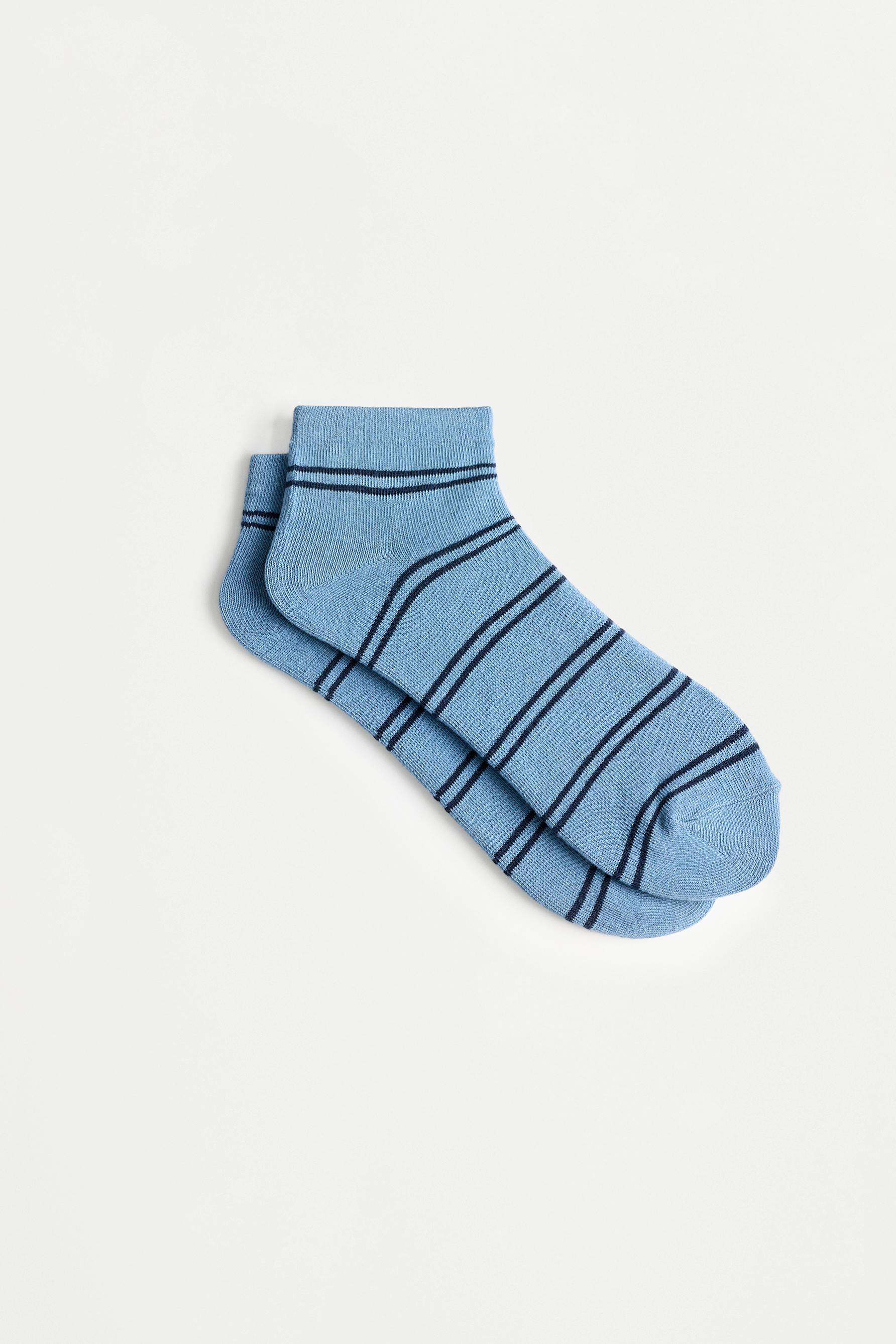 Printed Ankle Socks (4-Pack) — GREY TONES