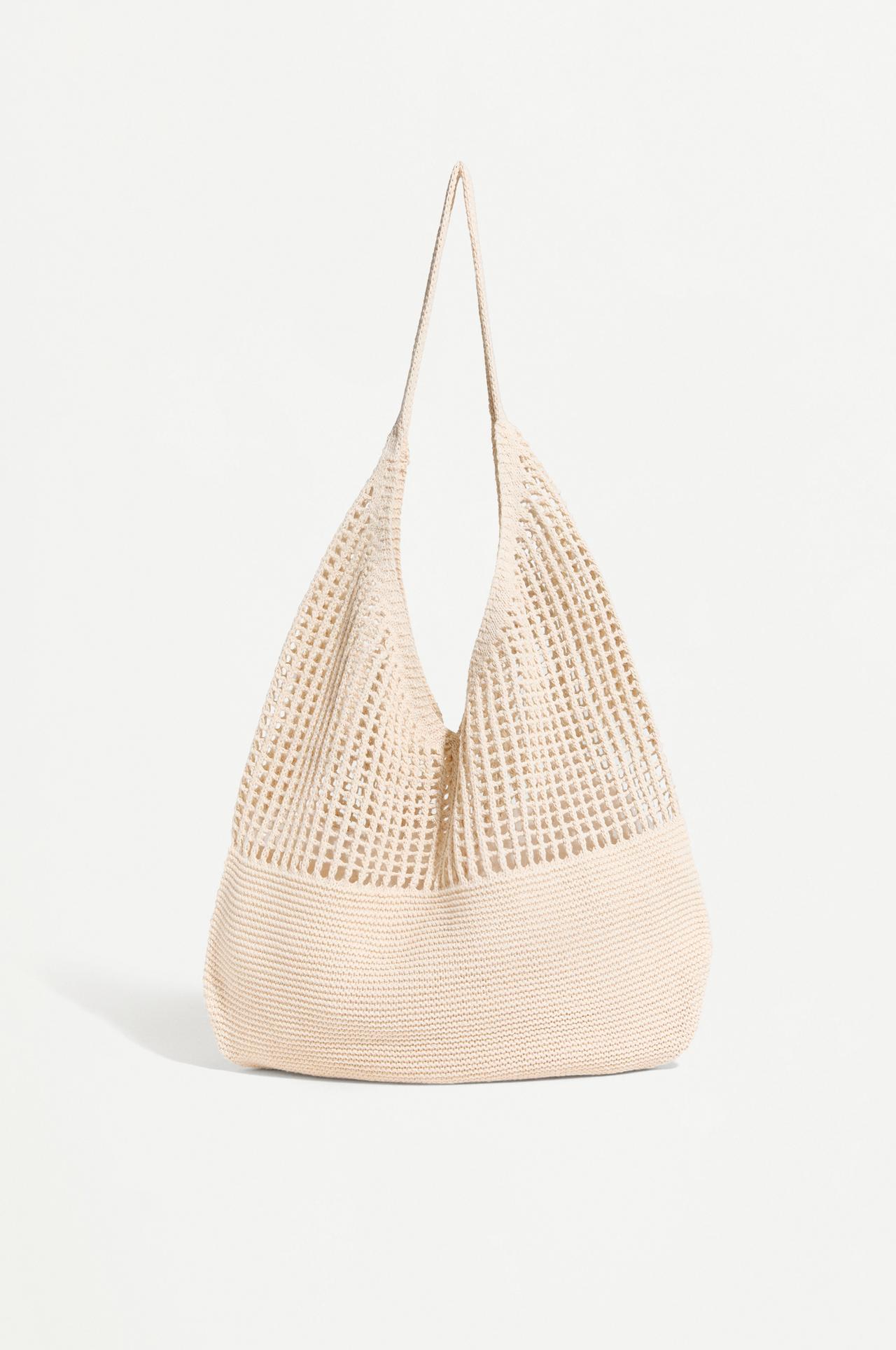 Crochet shopper bag — ECRU