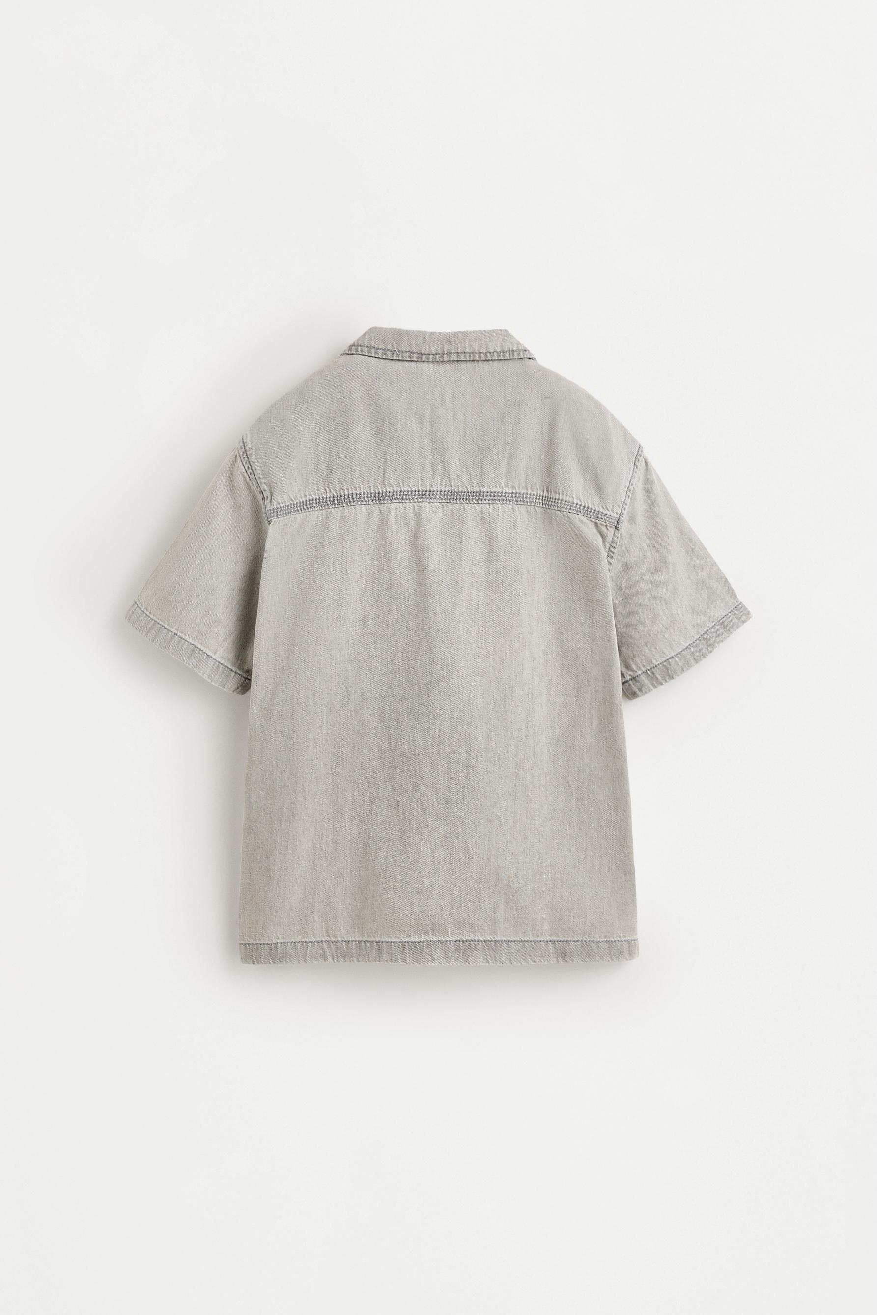 Denim resort shirt — GREY