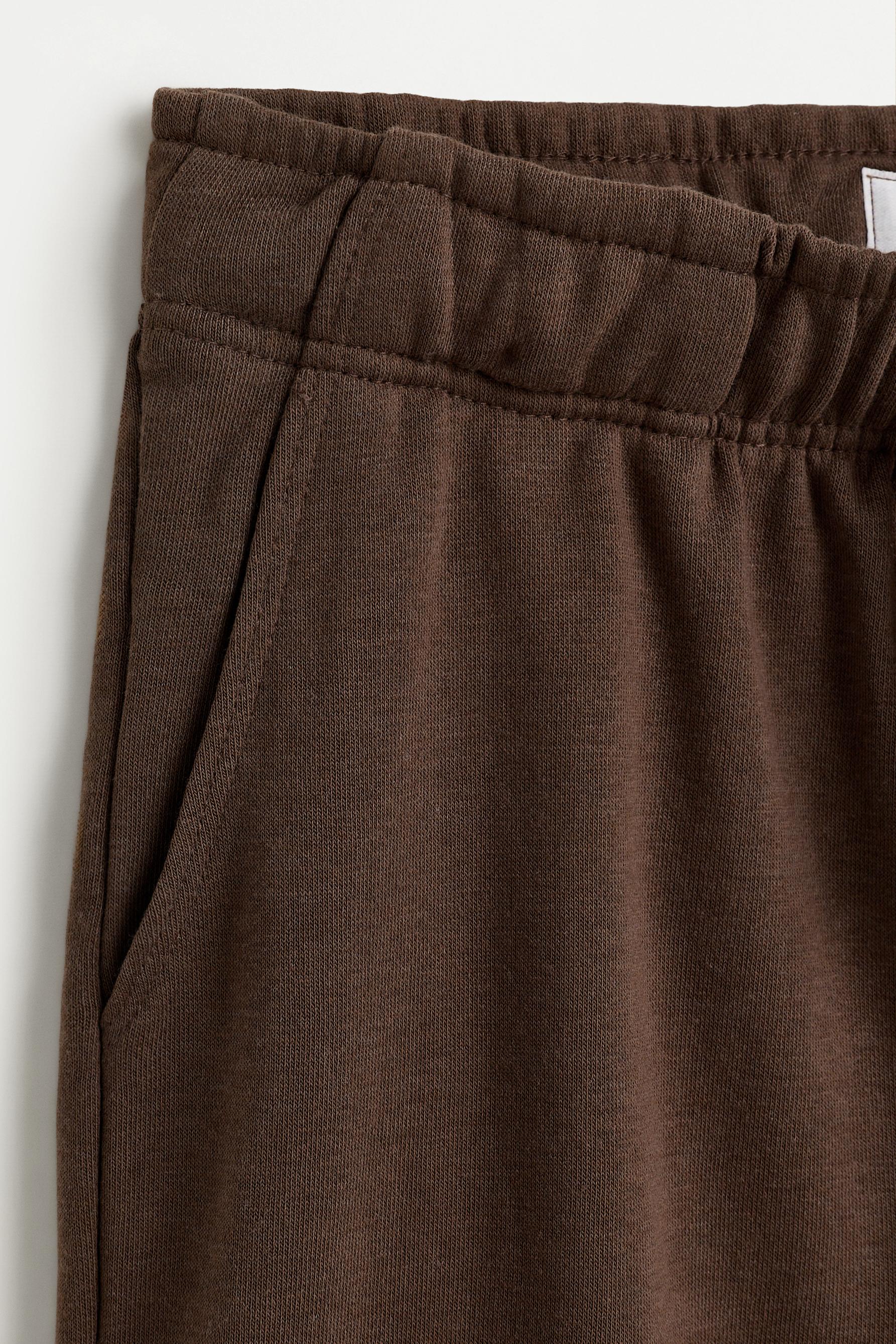Jogger plush Bermuda shorts — EARTH BROWN