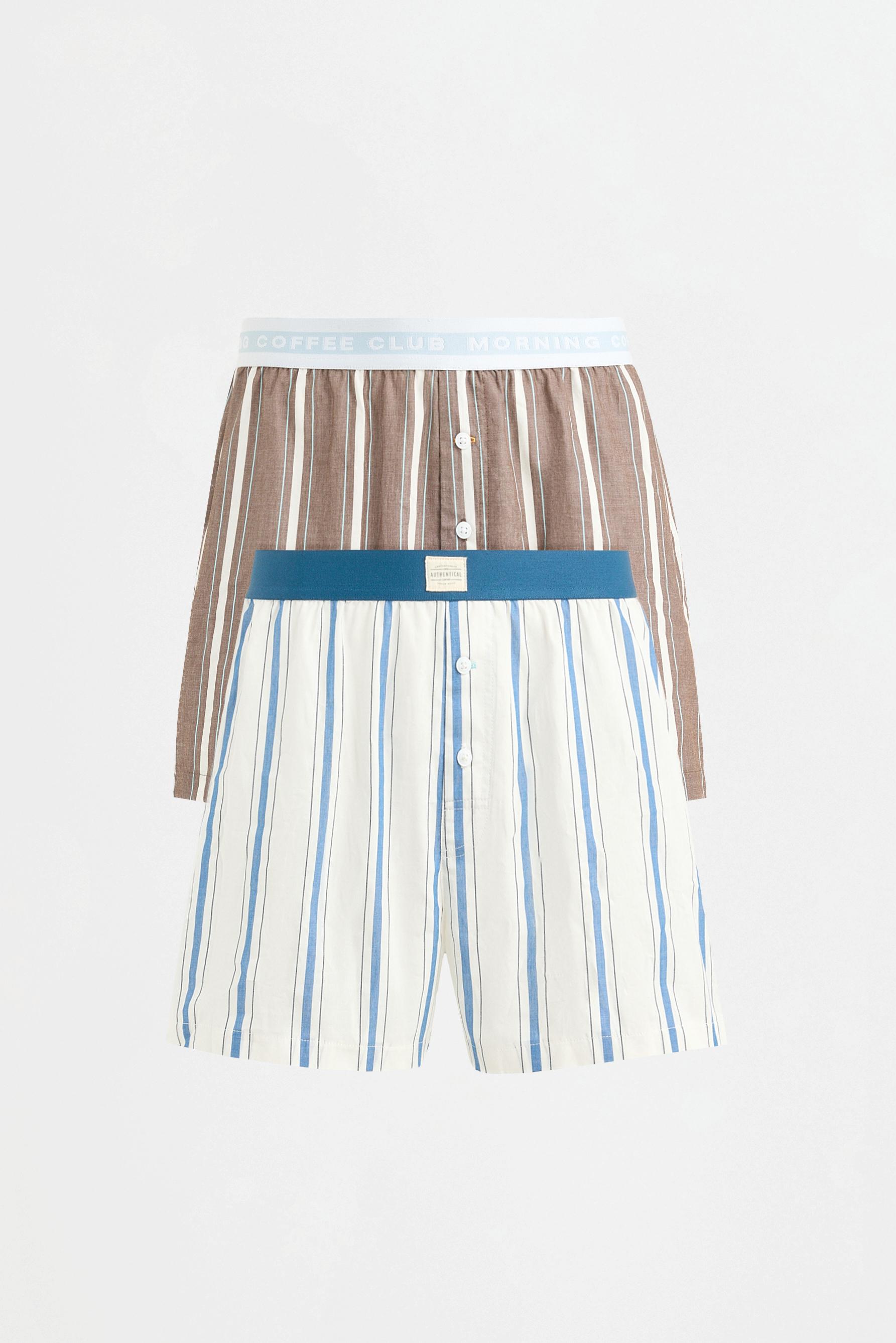 2-Pack striped boxer briefs — BROWN