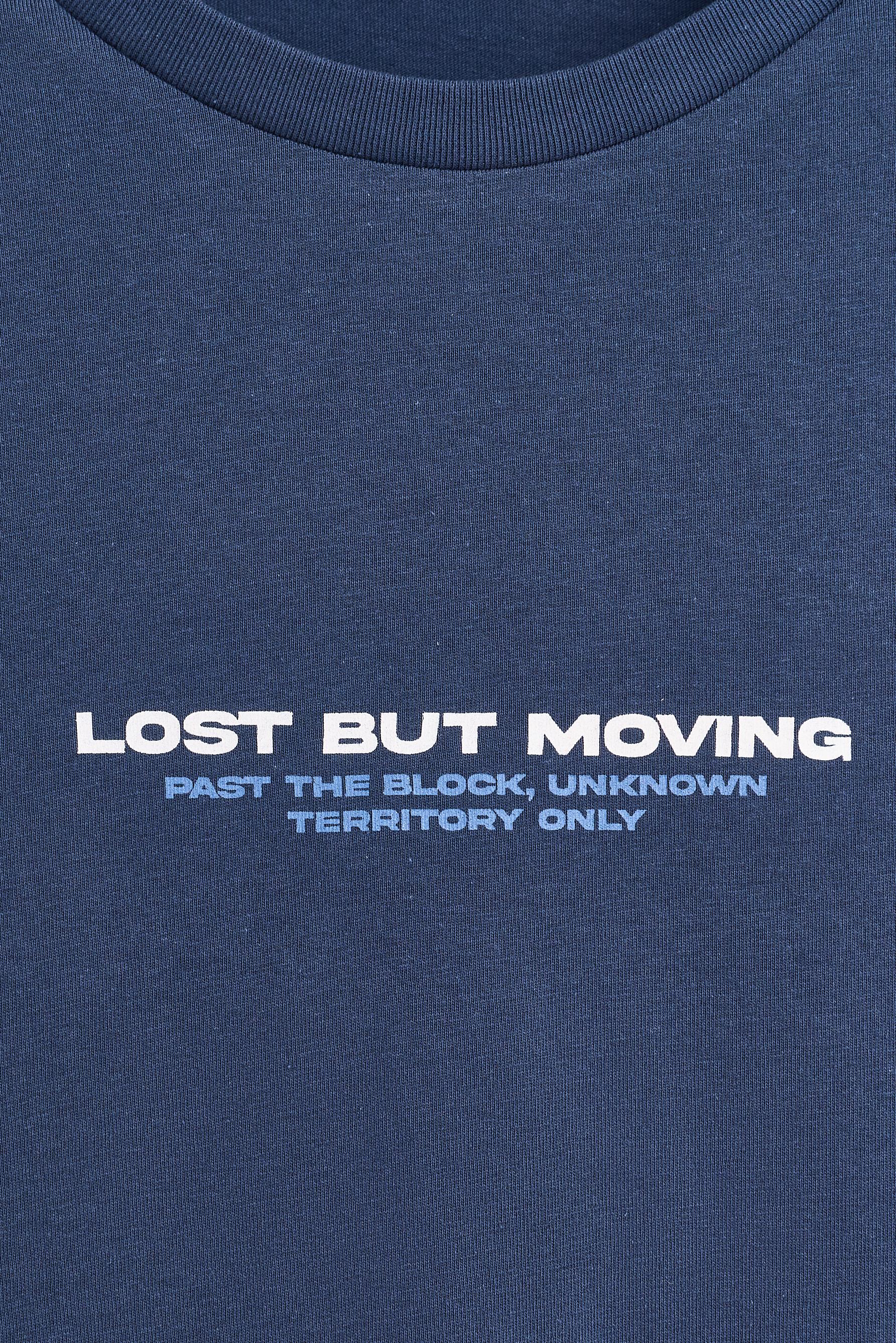Slogan T-shirt — DARK BLUE