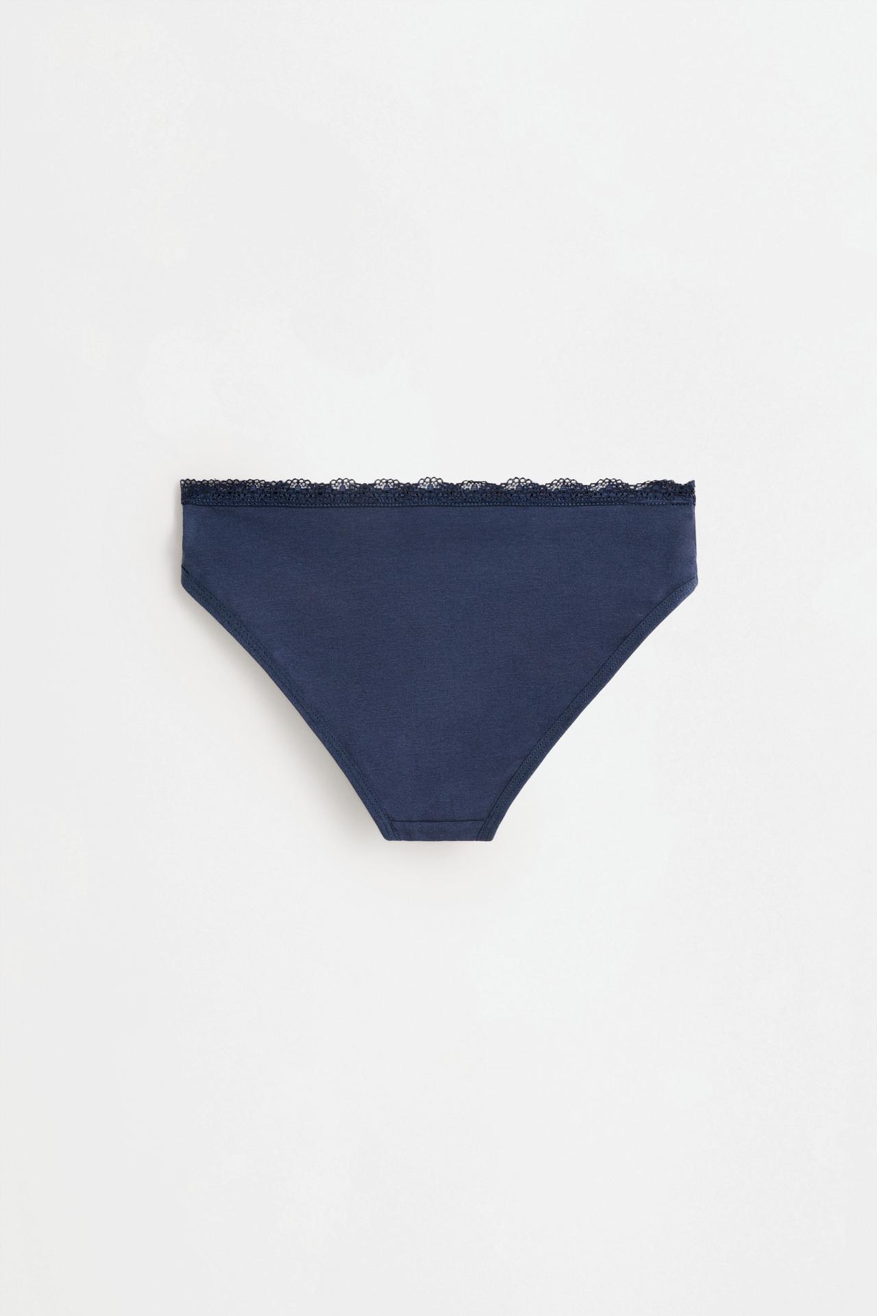 Pack of 5 lace briefs — BLUE TONES