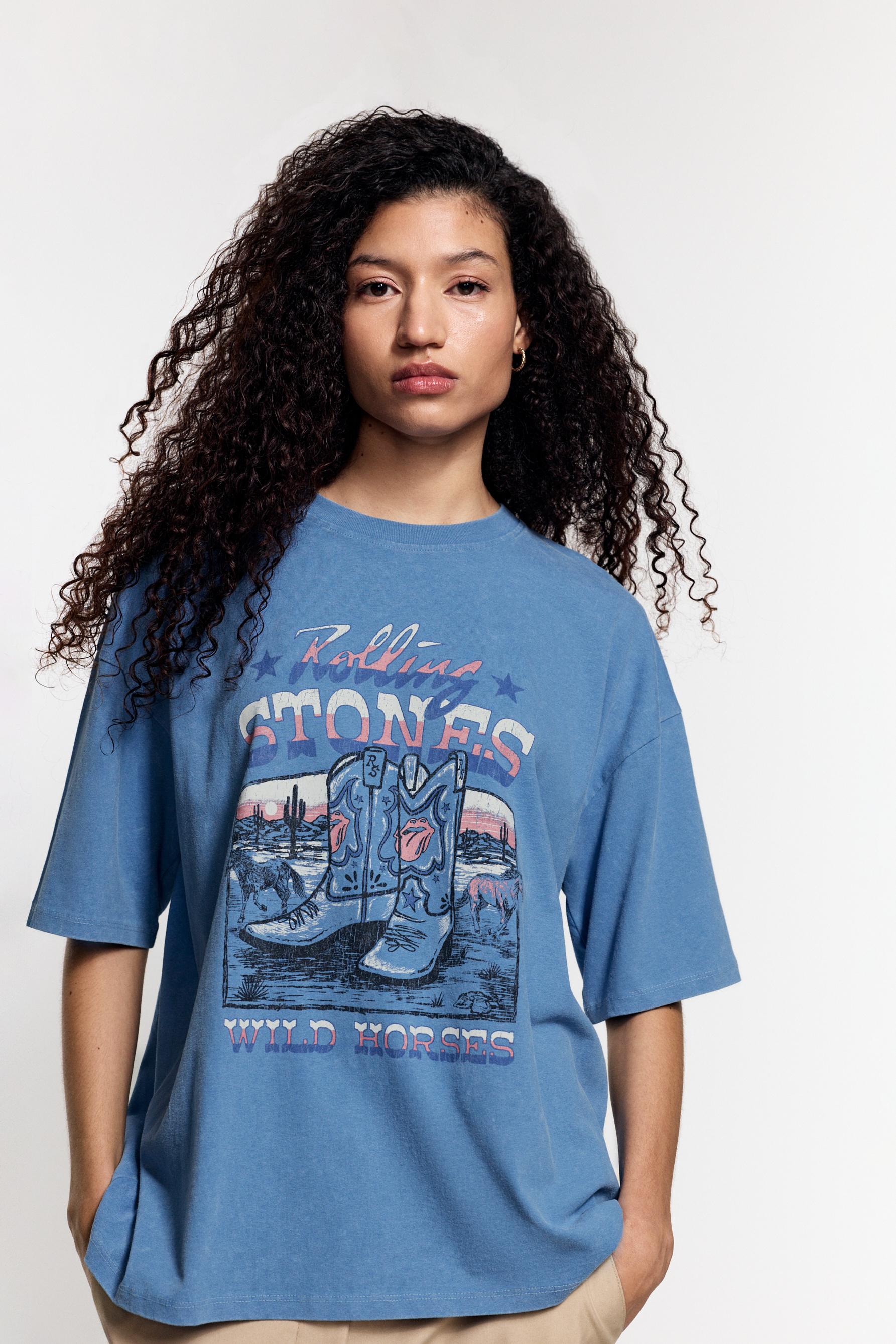 Rolling Stones ©Universal oversize T-shirt — PALE BLUE