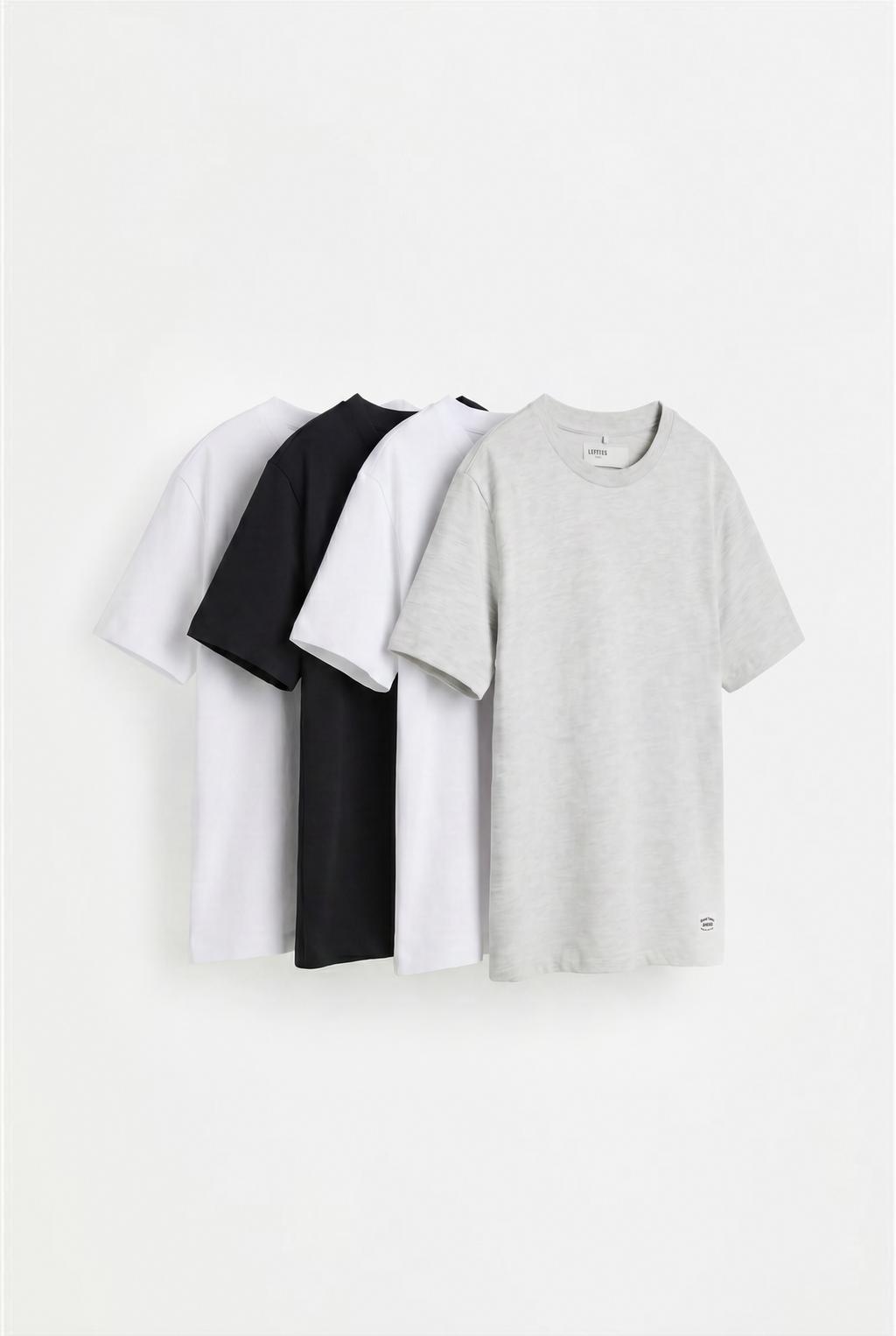 4-Pack of plain T-shirts – Lefties – صورة المنتج