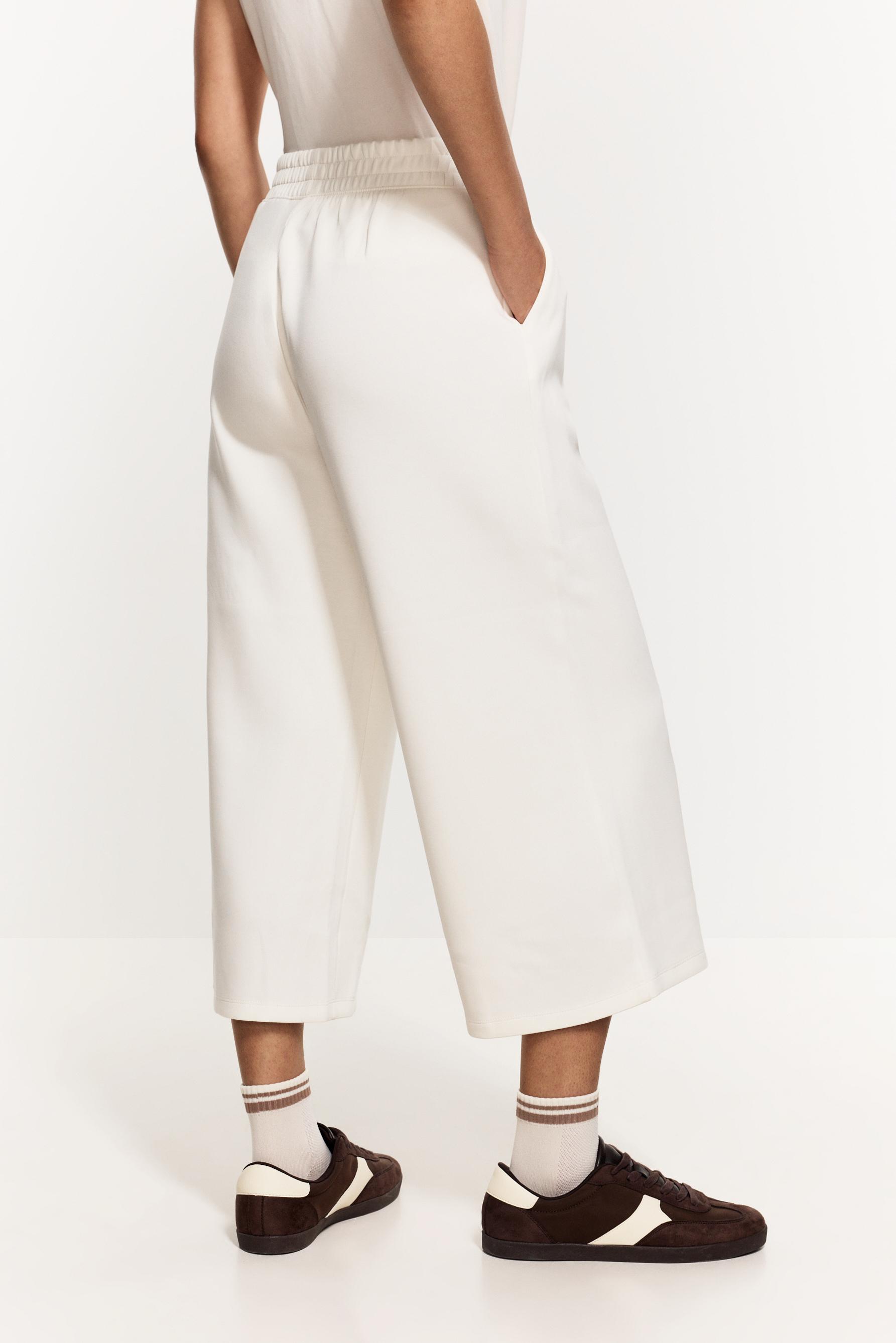 Modal-effect sports culottes — OFF WHITE