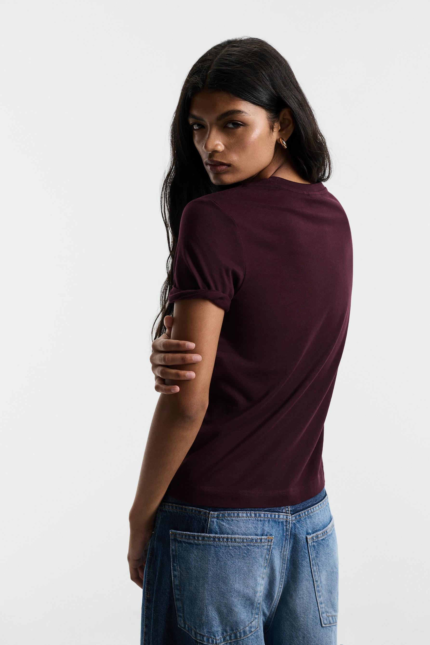 Printed T-shirt — MAROON