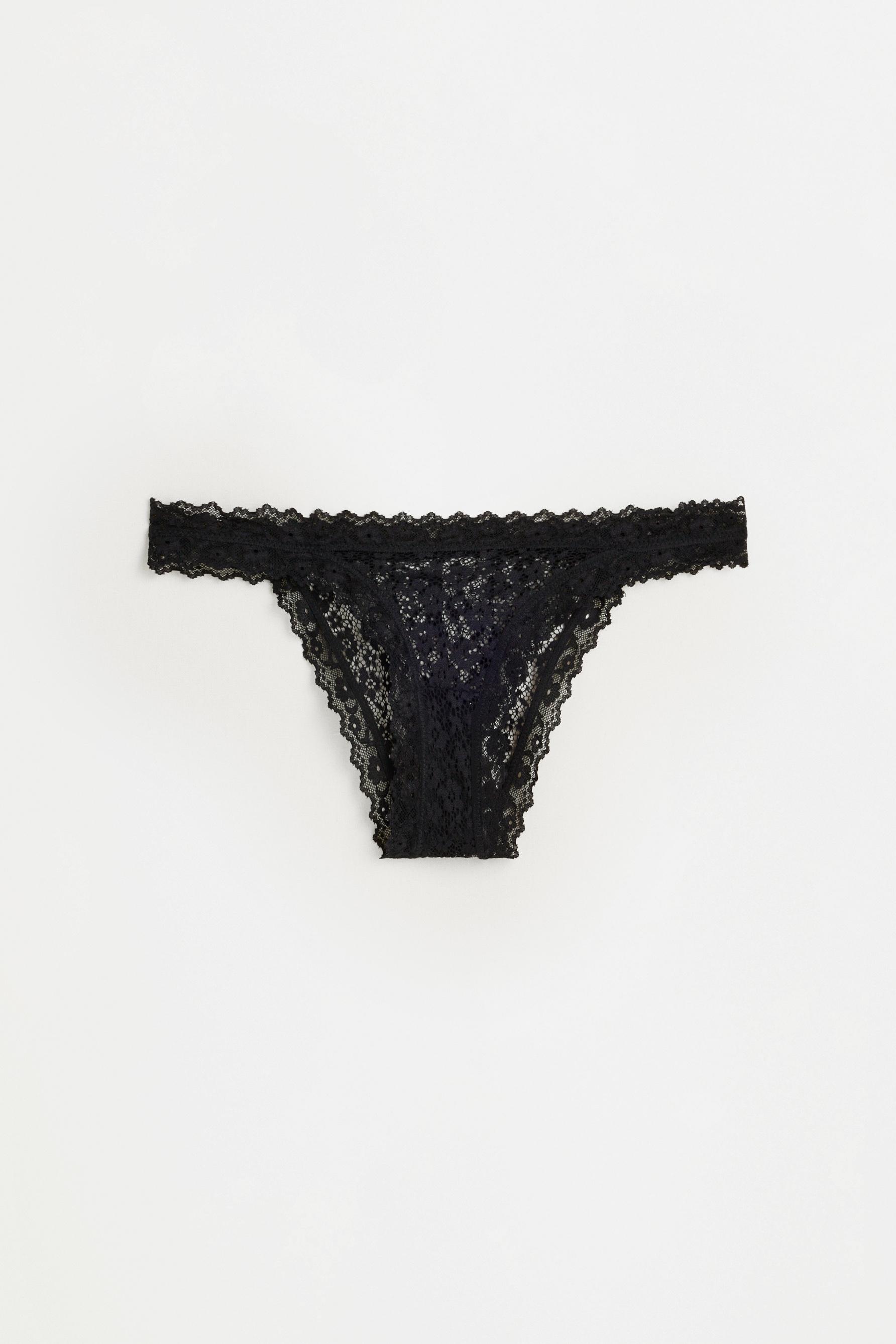 Classic Lace Briefs (2-Pack) — BLACK