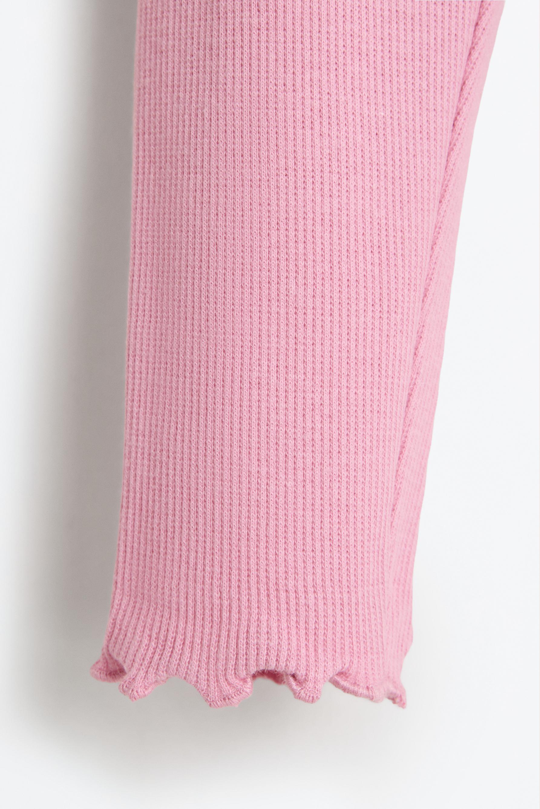 Pack of 4 ribbed leggings — PINK
