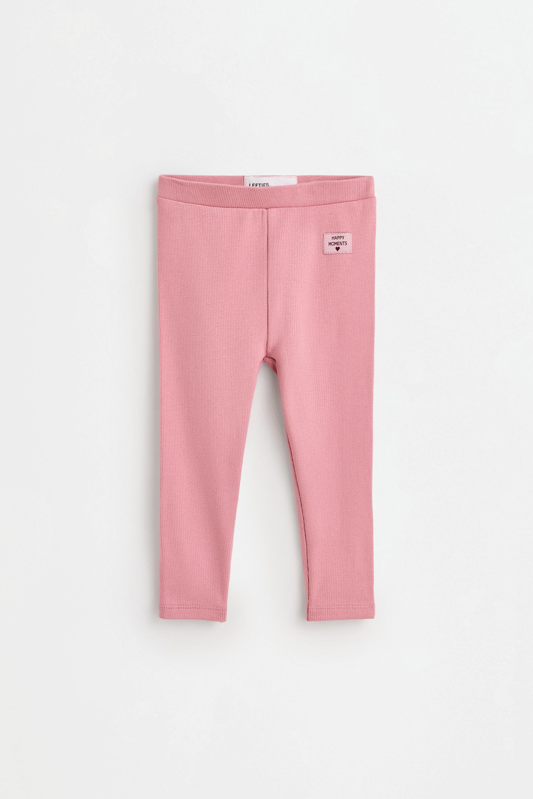 Pack of 2 ribbed leggings — DUSTY PINK