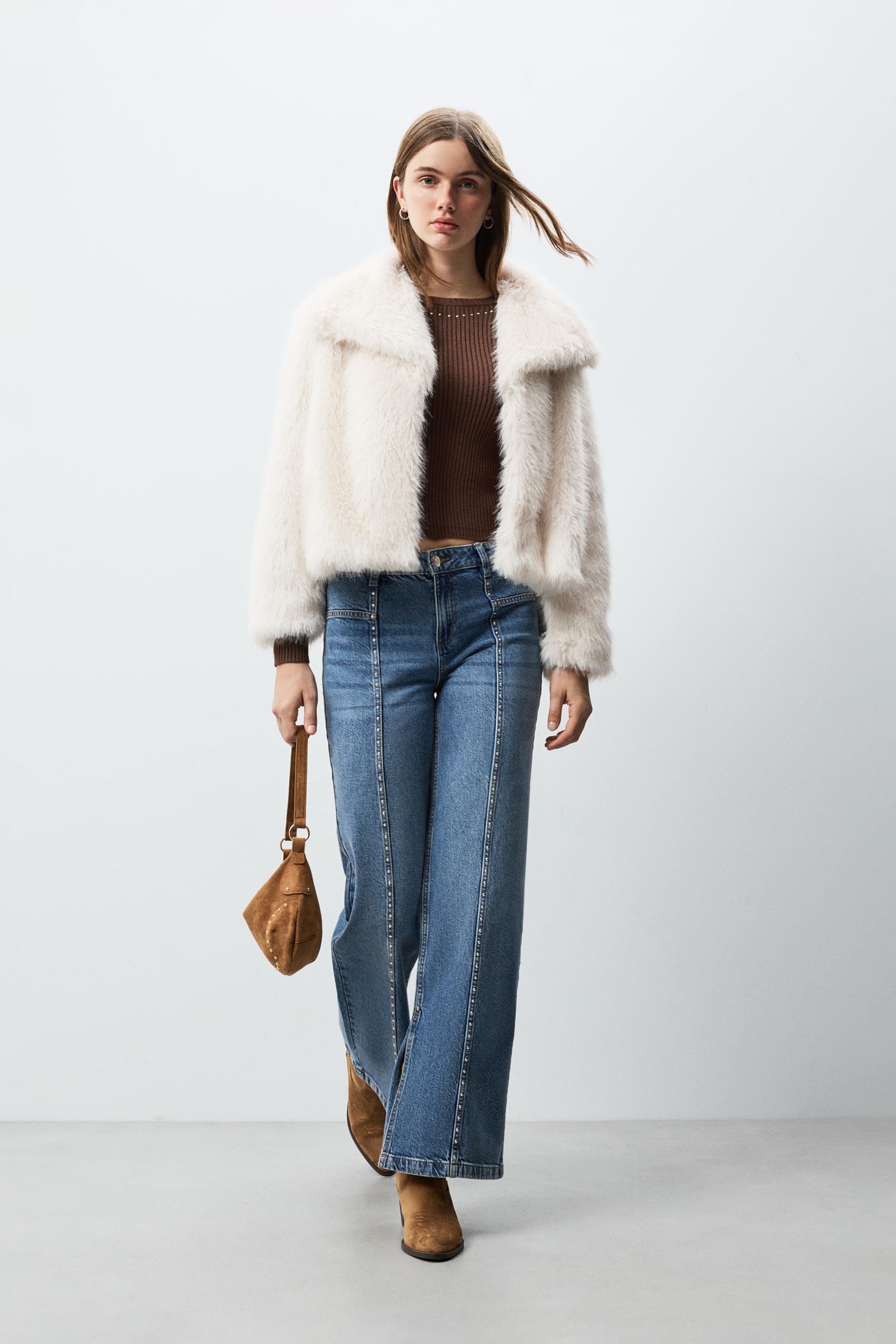 Jeans straight tachas