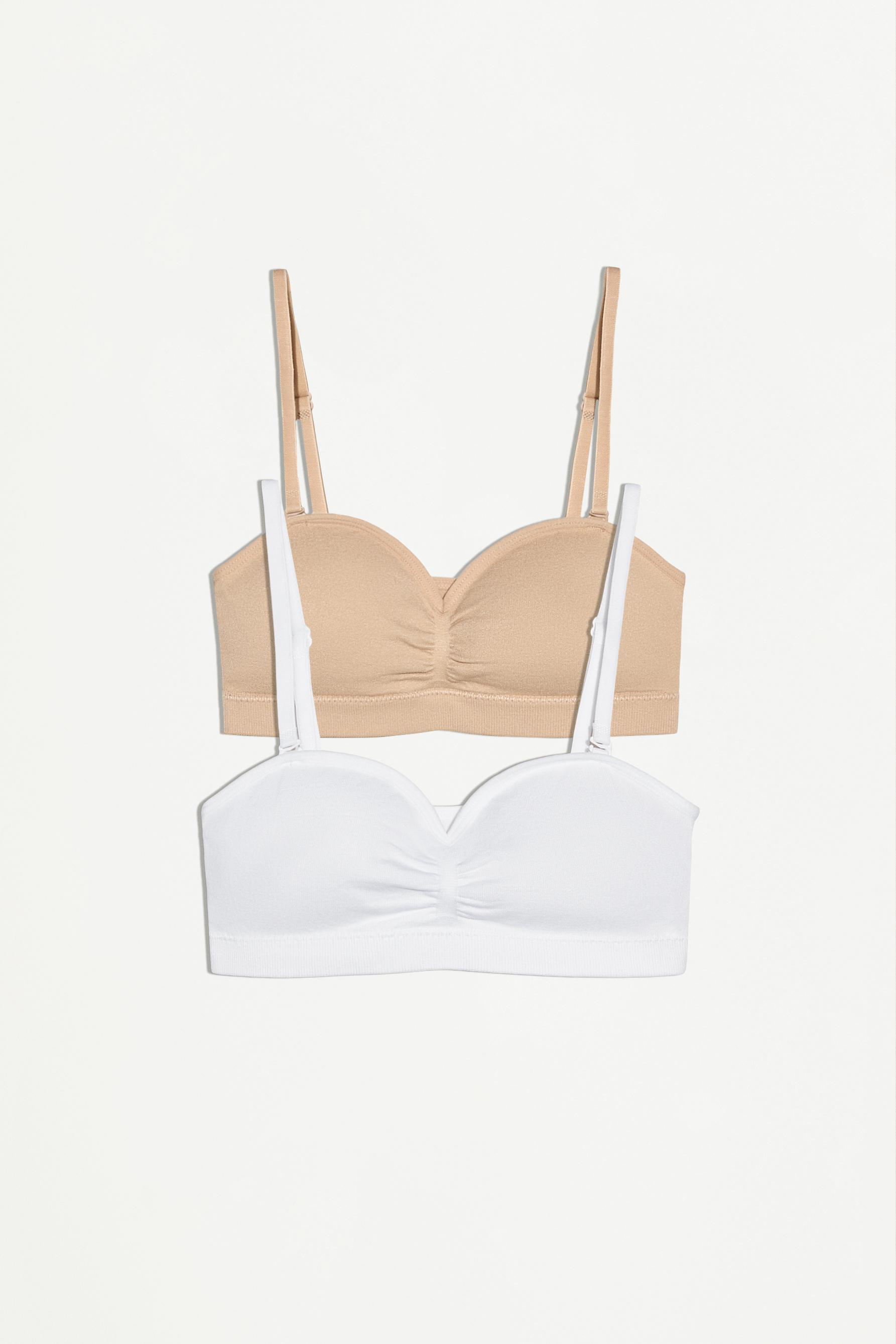 Seamless bandeau tops (2-Pack) — ECRU