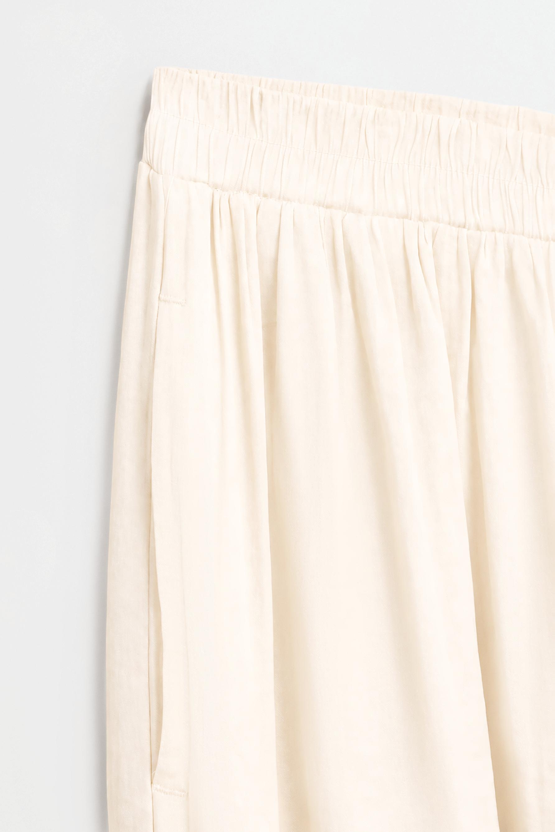Satin sarouel trousers — ECRU
