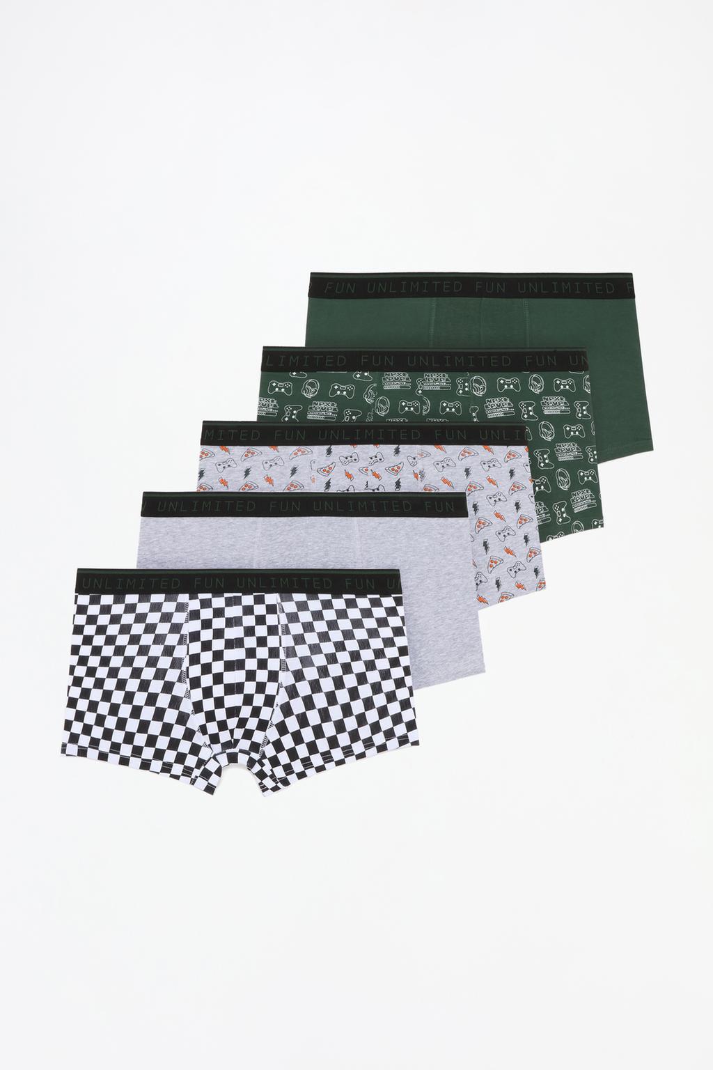 Pack de 5 boxers combinados