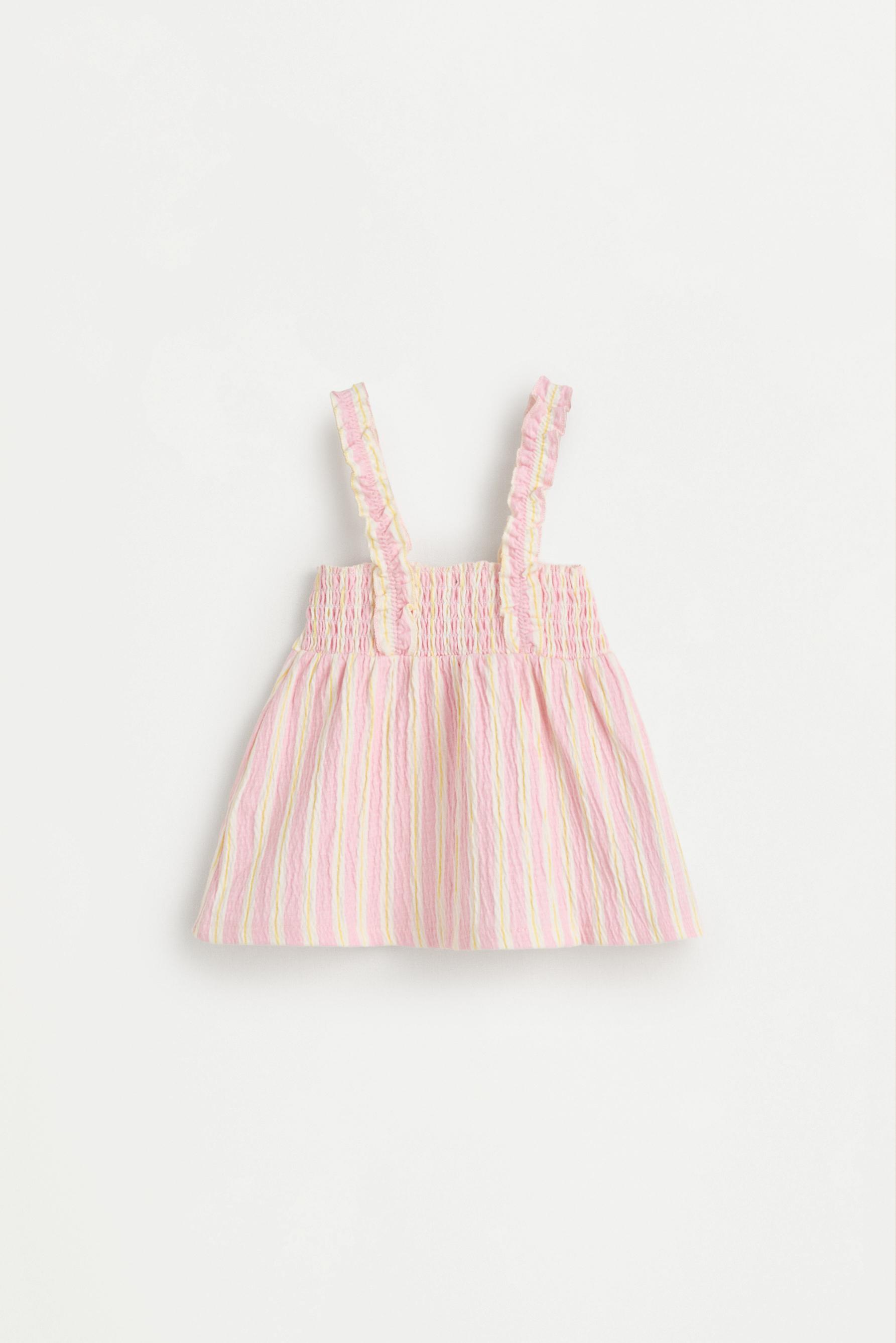 Gingham crepe top and shorts co-ord — PINK