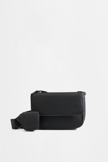 Flap crossbody bag — BLACK 1
